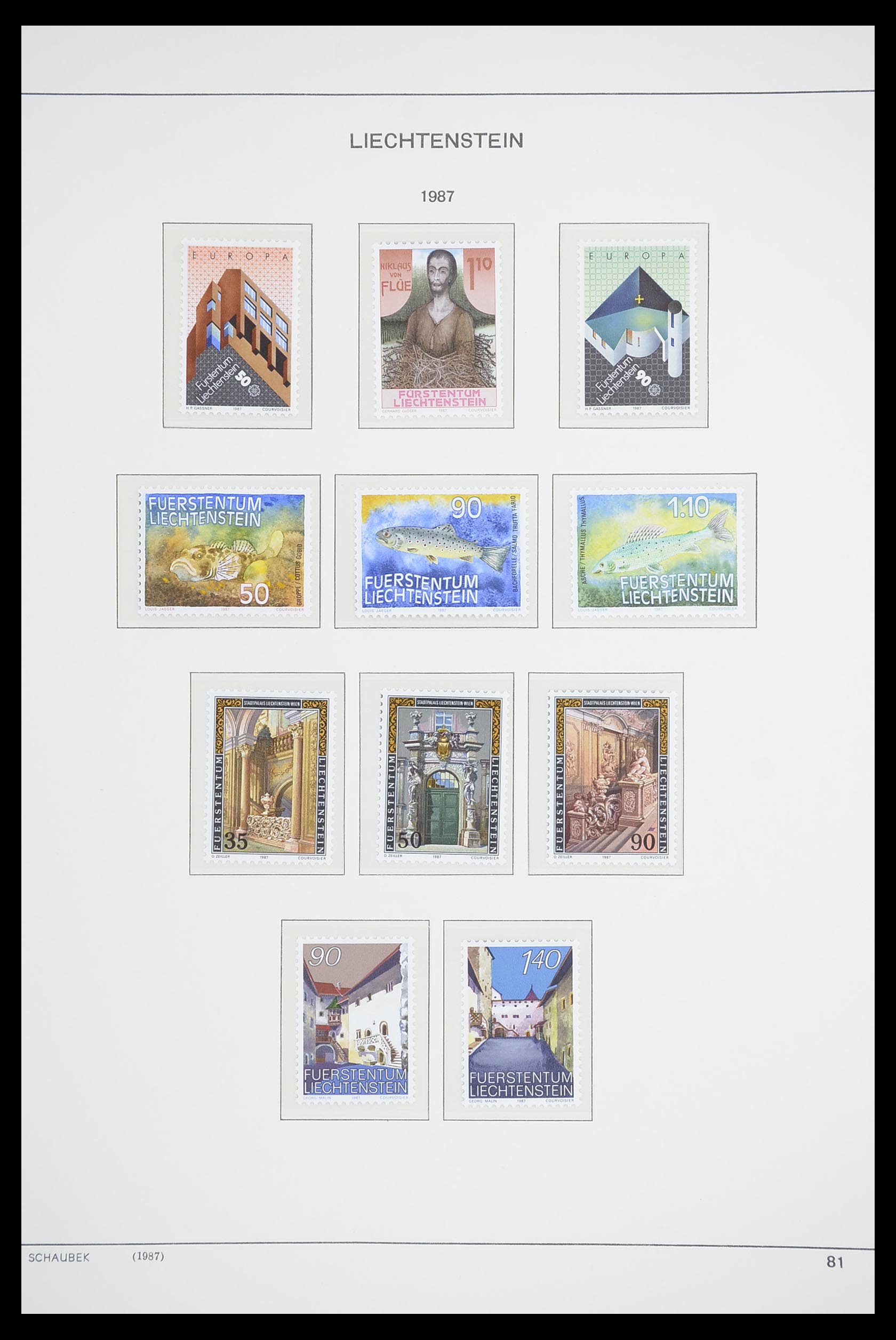 33274 095 - Postzegelverzameling 33274 Liechtenstein 1912-1996.