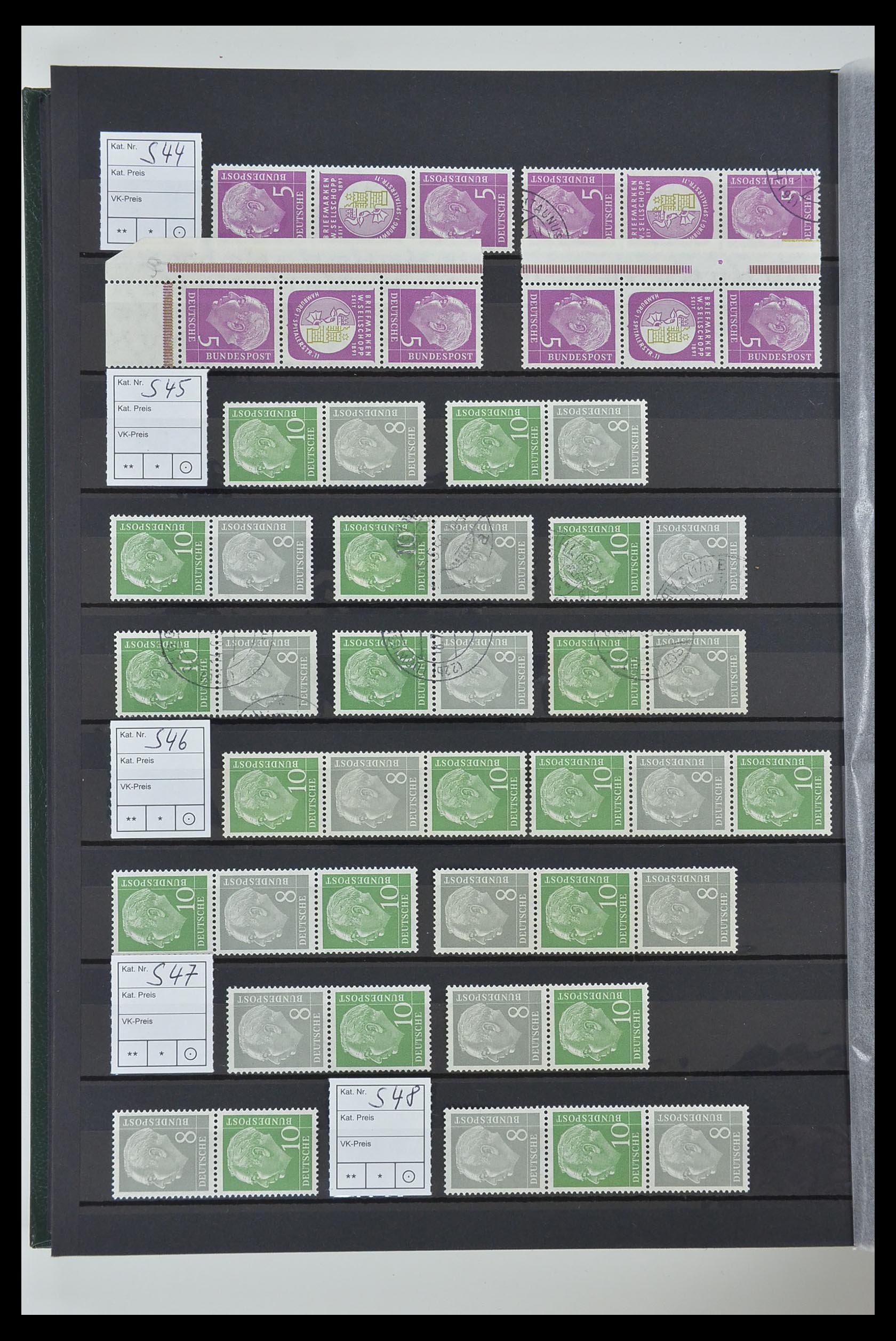 33275 018 - Postzegelverzameling 33275 Bundespost combinaties 1951-1960.