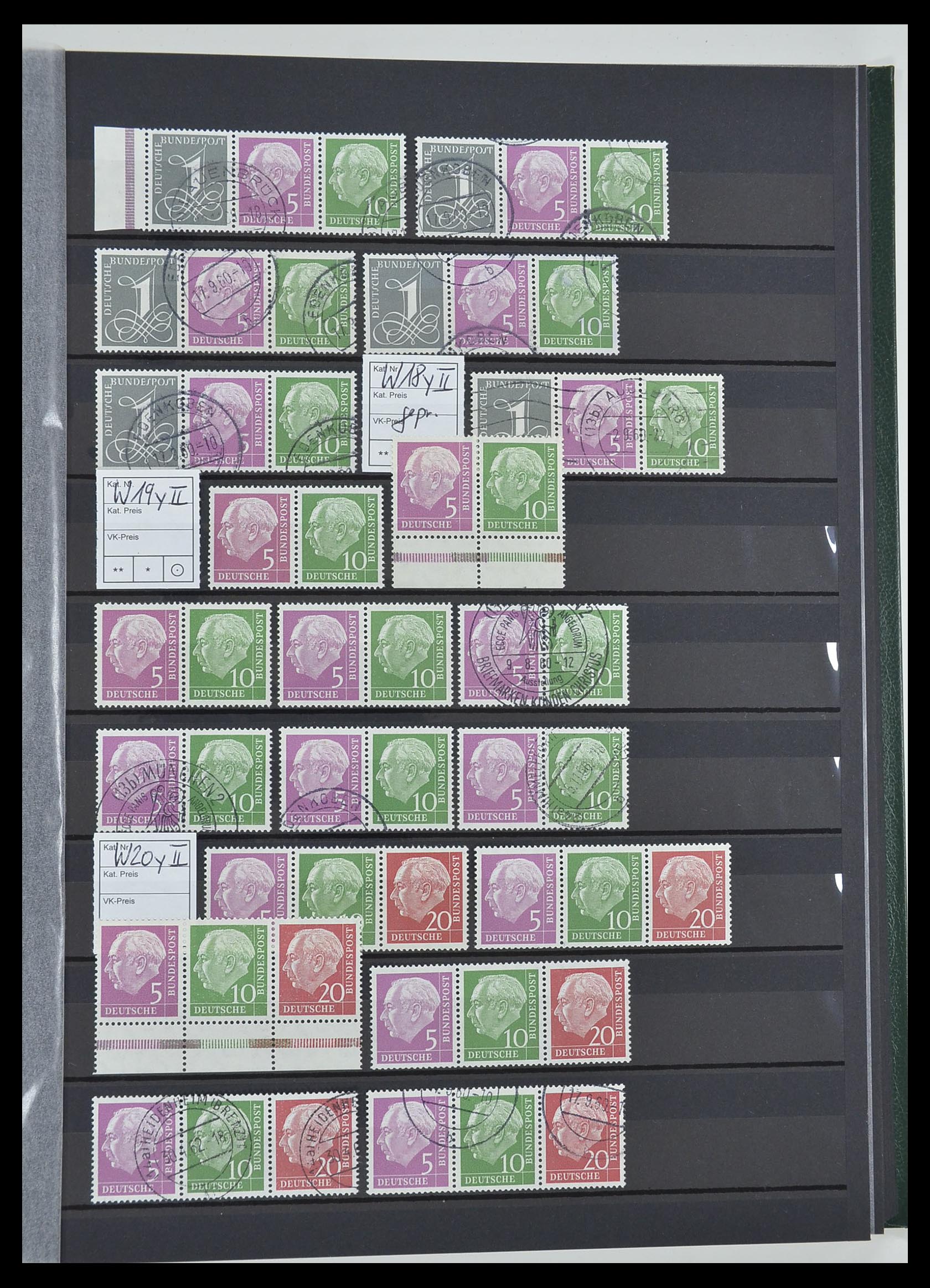 33275 029 - Postzegelverzameling 33275 Bundespost combinaties 1951-1960.