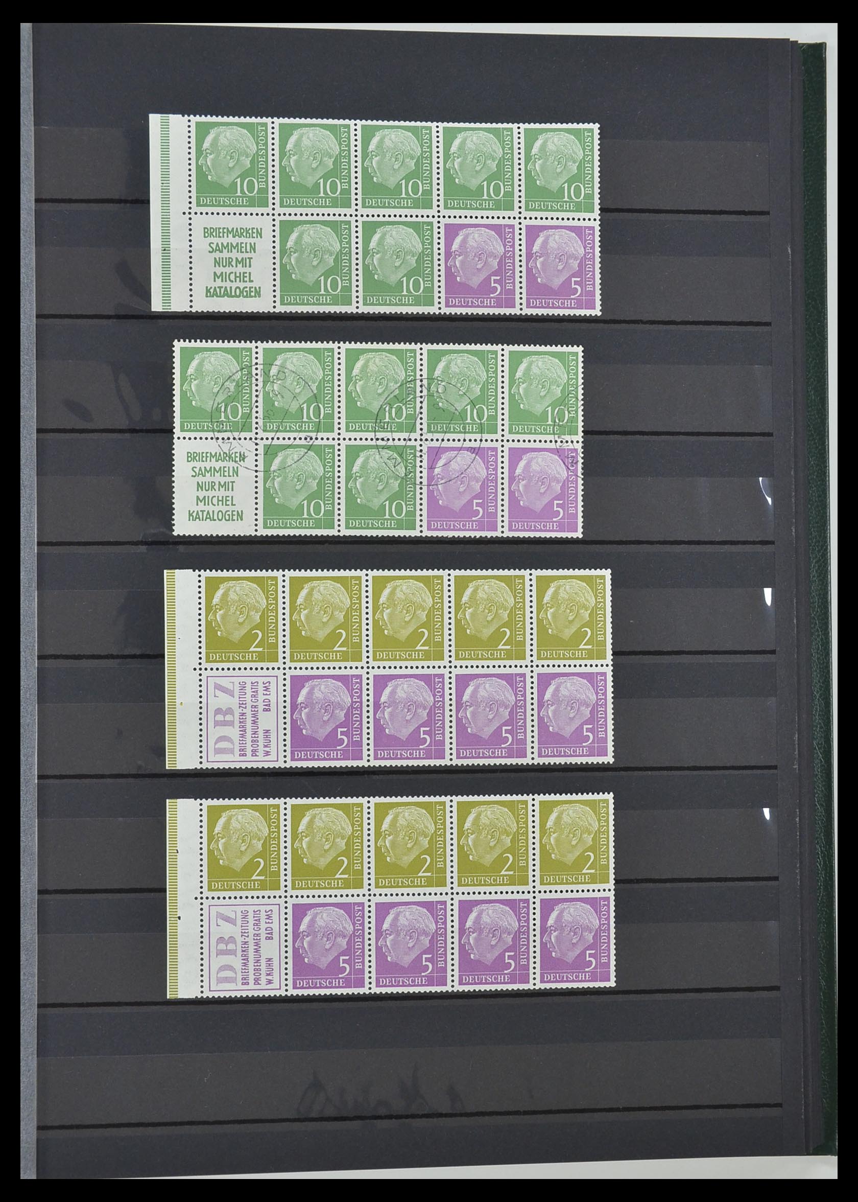 33275 033 - Postzegelverzameling 33275 Bundespost combinaties 1951-1960.