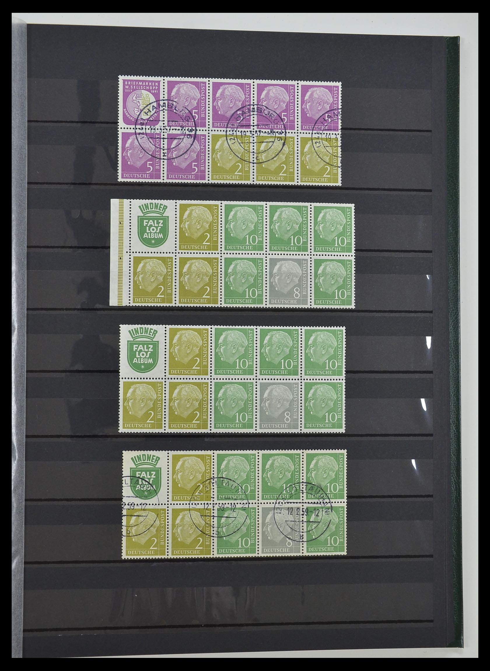 33275 035 - Postzegelverzameling 33275 Bundespost combinaties 1951-1960.