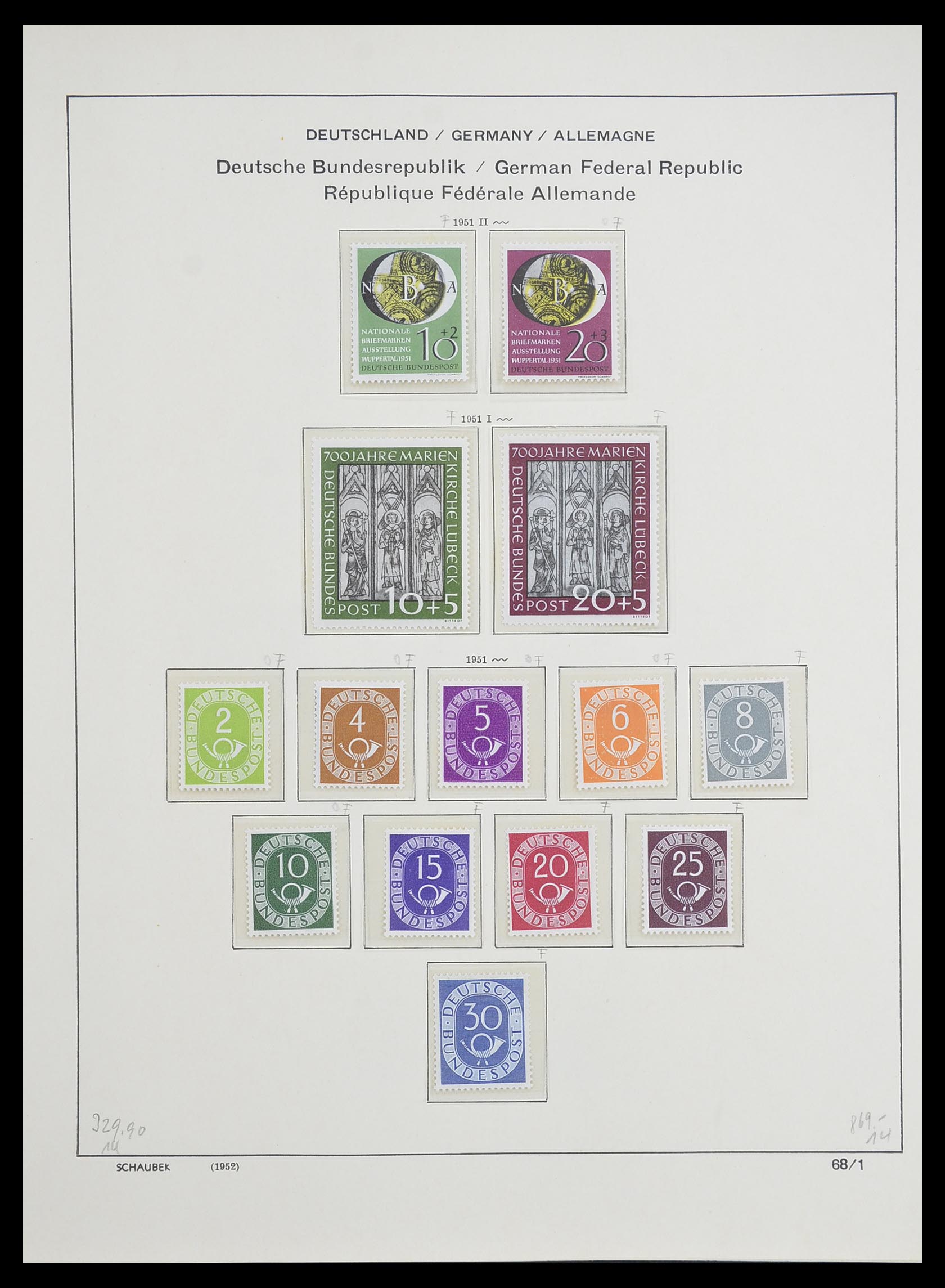 33276 002 - Postzegelverzameling 33276 Bundespost 1949-1995.