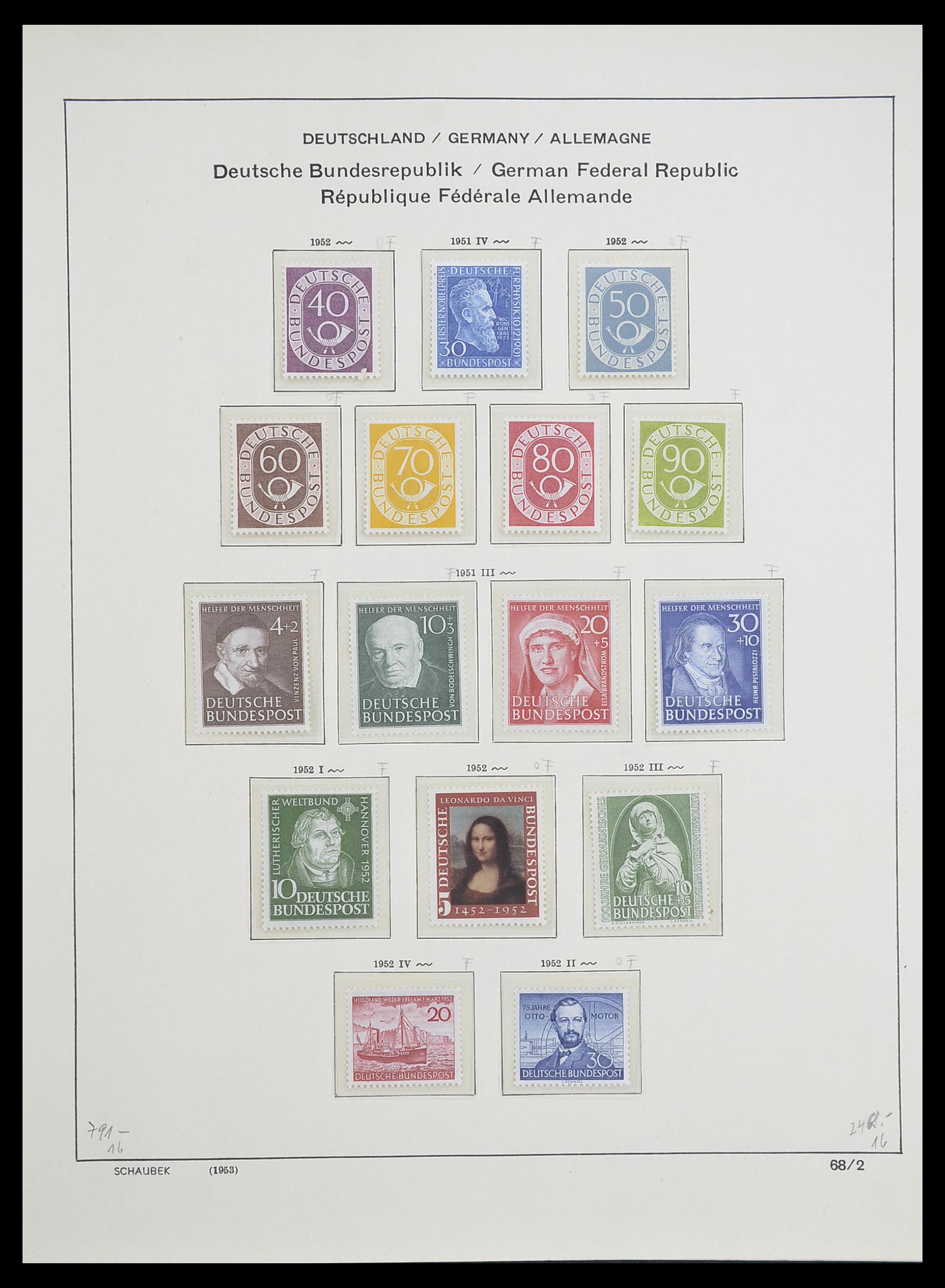 33276 003 - Postzegelverzameling 33276 Bundespost 1949-1995.