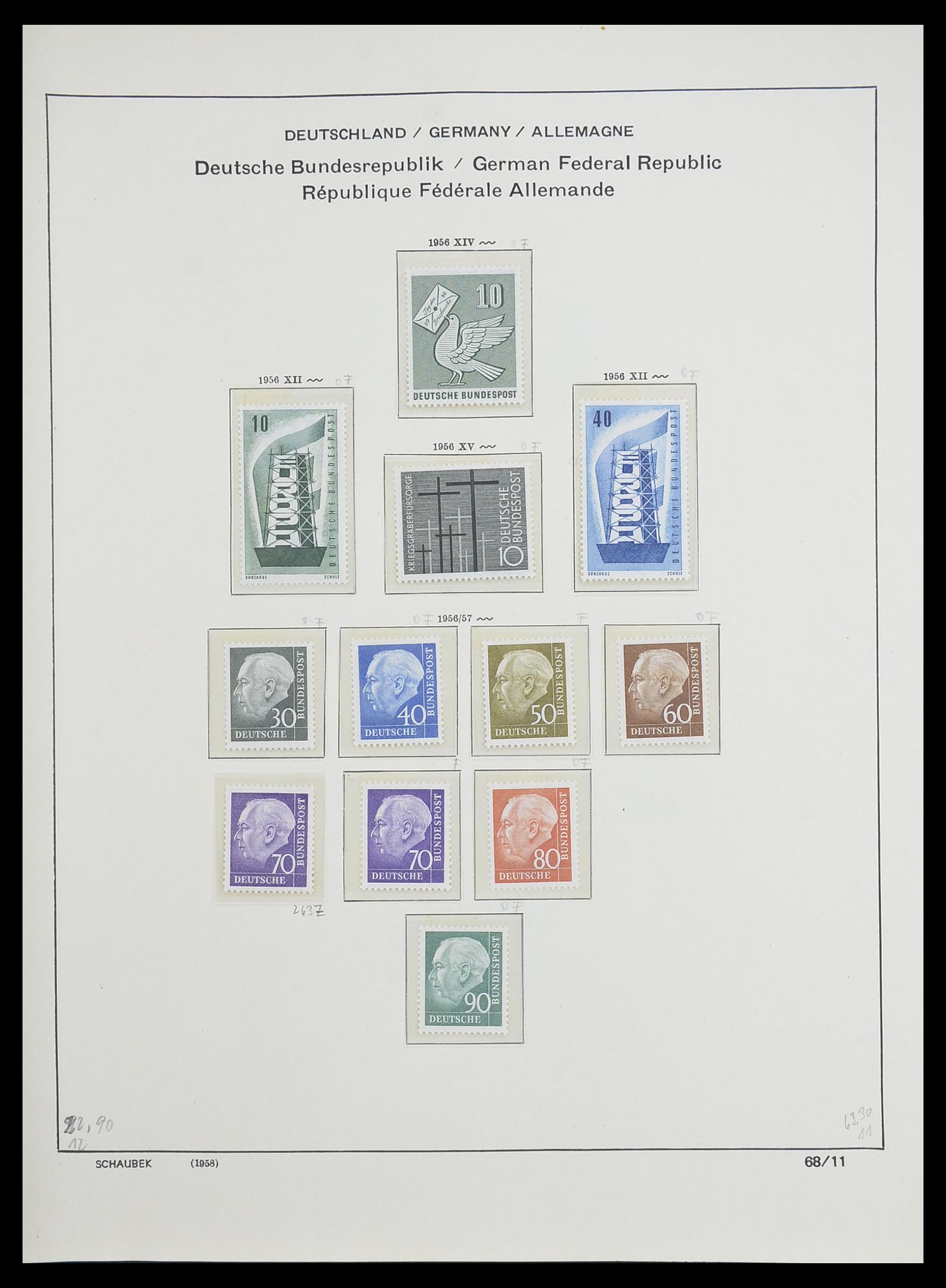 33276 018 - Postzegelverzameling 33276 Bundespost 1949-1995.
