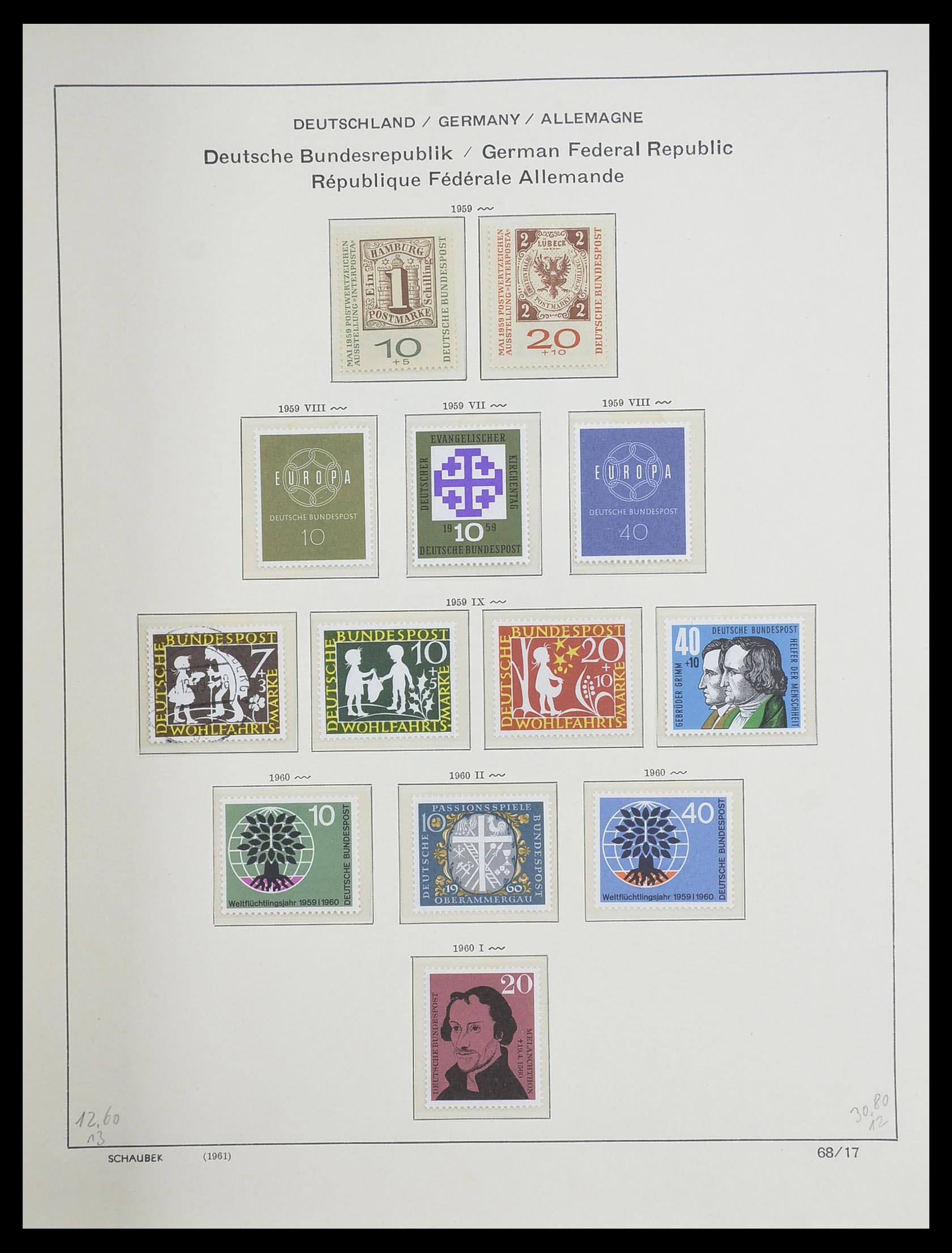 33276 024 - Postzegelverzameling 33276 Bundespost 1949-1995.