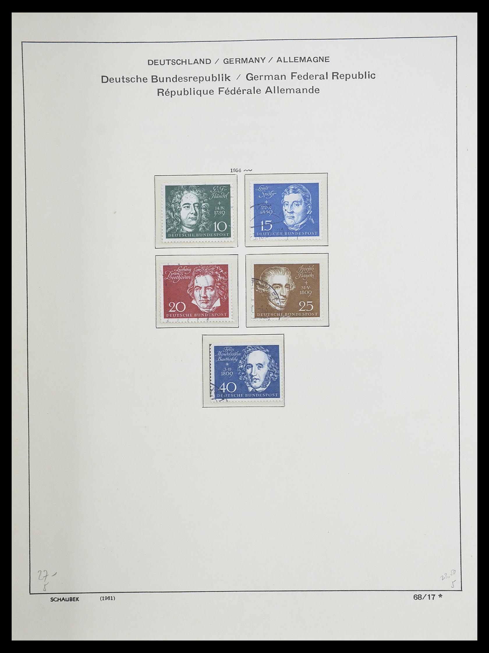33276 025 - Postzegelverzameling 33276 Bundespost 1949-1995.