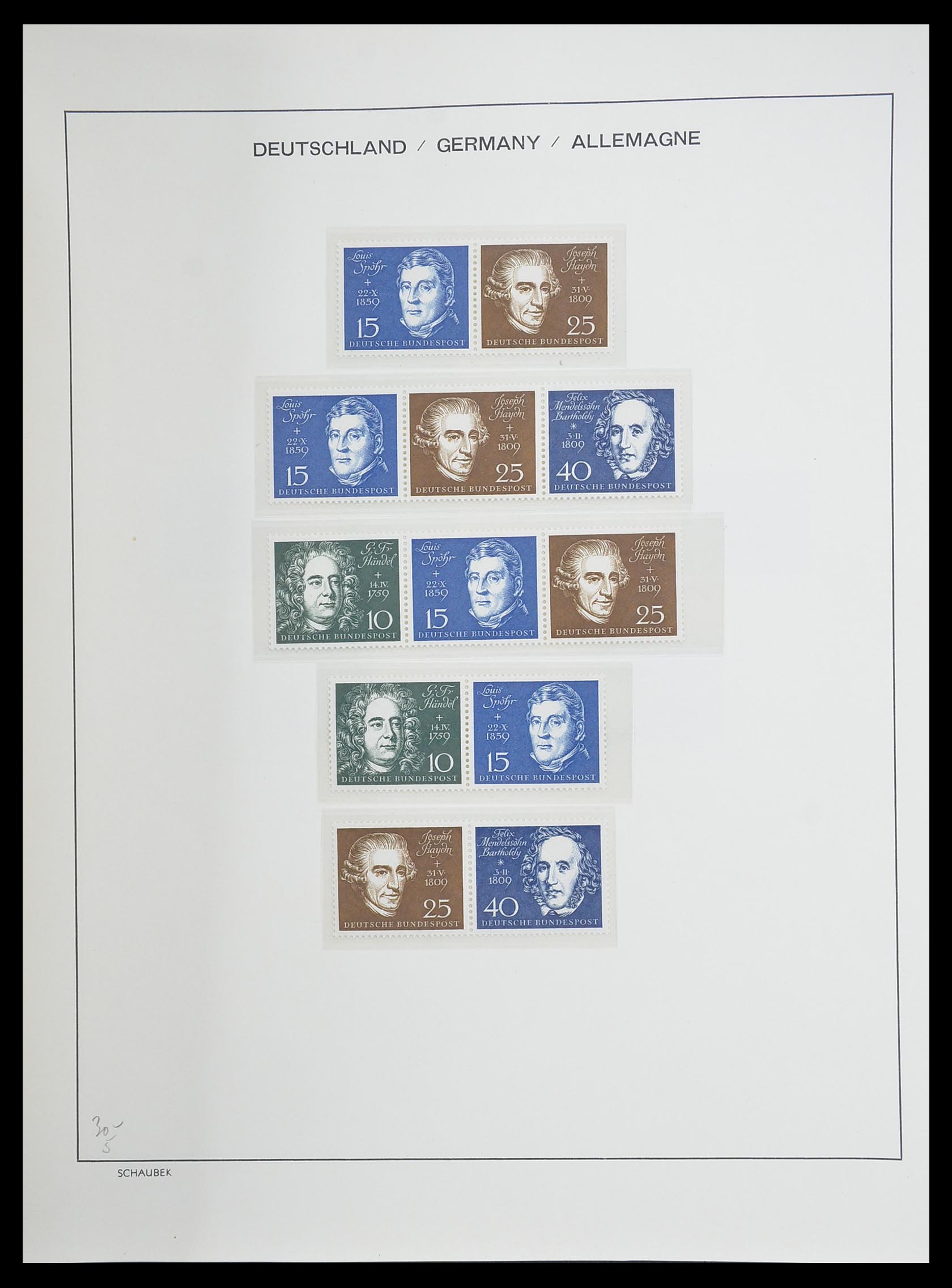 33276 027 - Postzegelverzameling 33276 Bundespost 1949-1995.