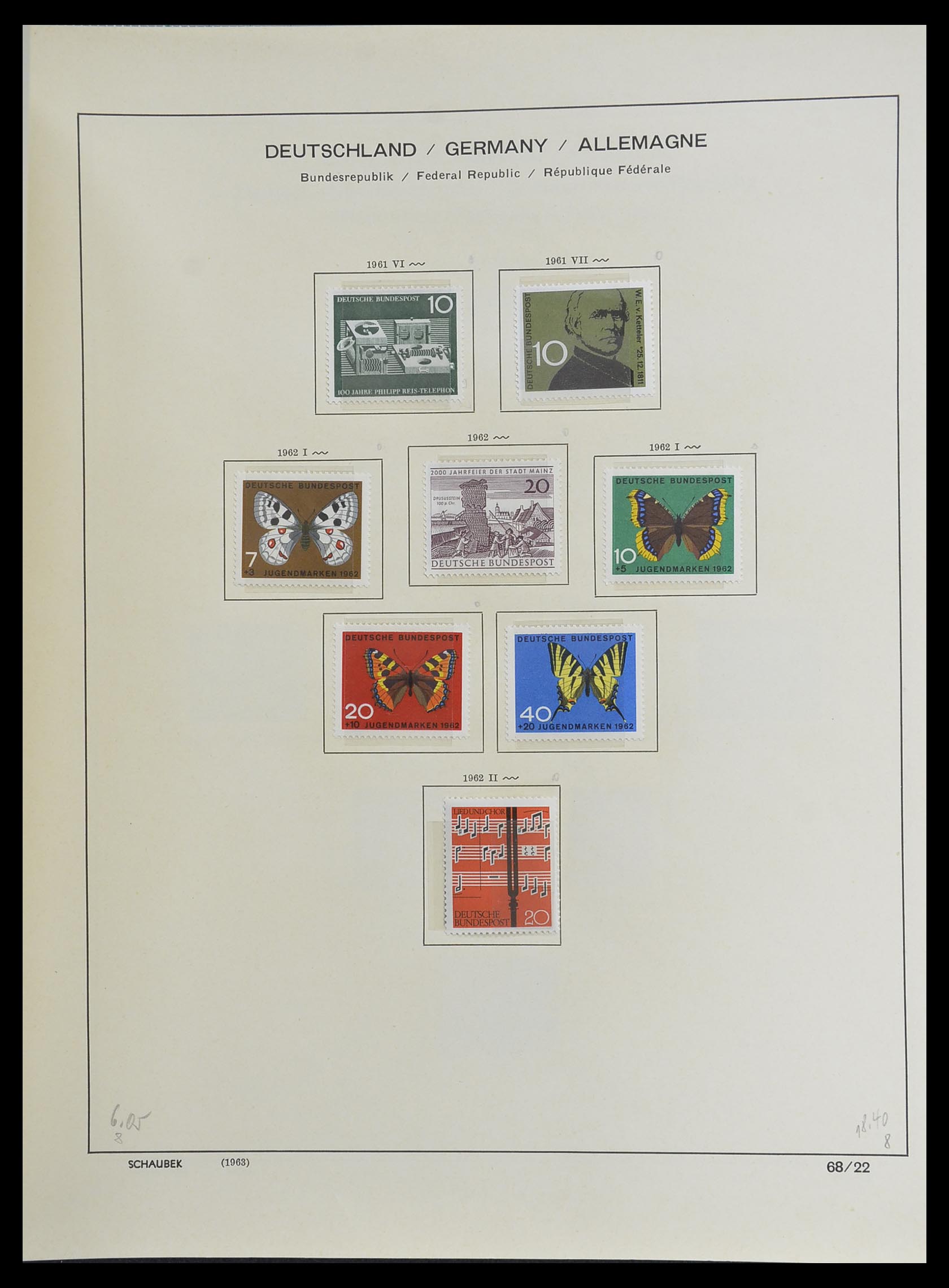 33276 034 - Postzegelverzameling 33276 Bundespost 1949-1995.