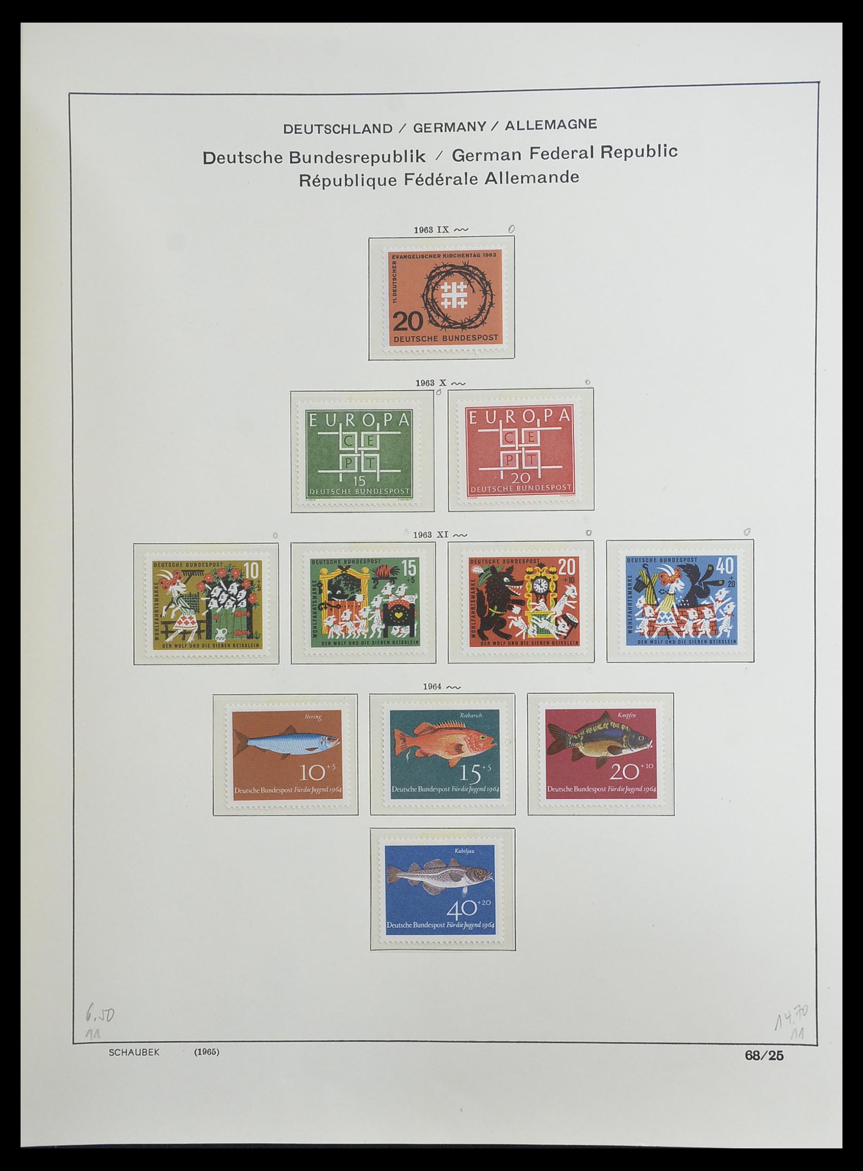33276 037 - Postzegelverzameling 33276 Bundespost 1949-1995.