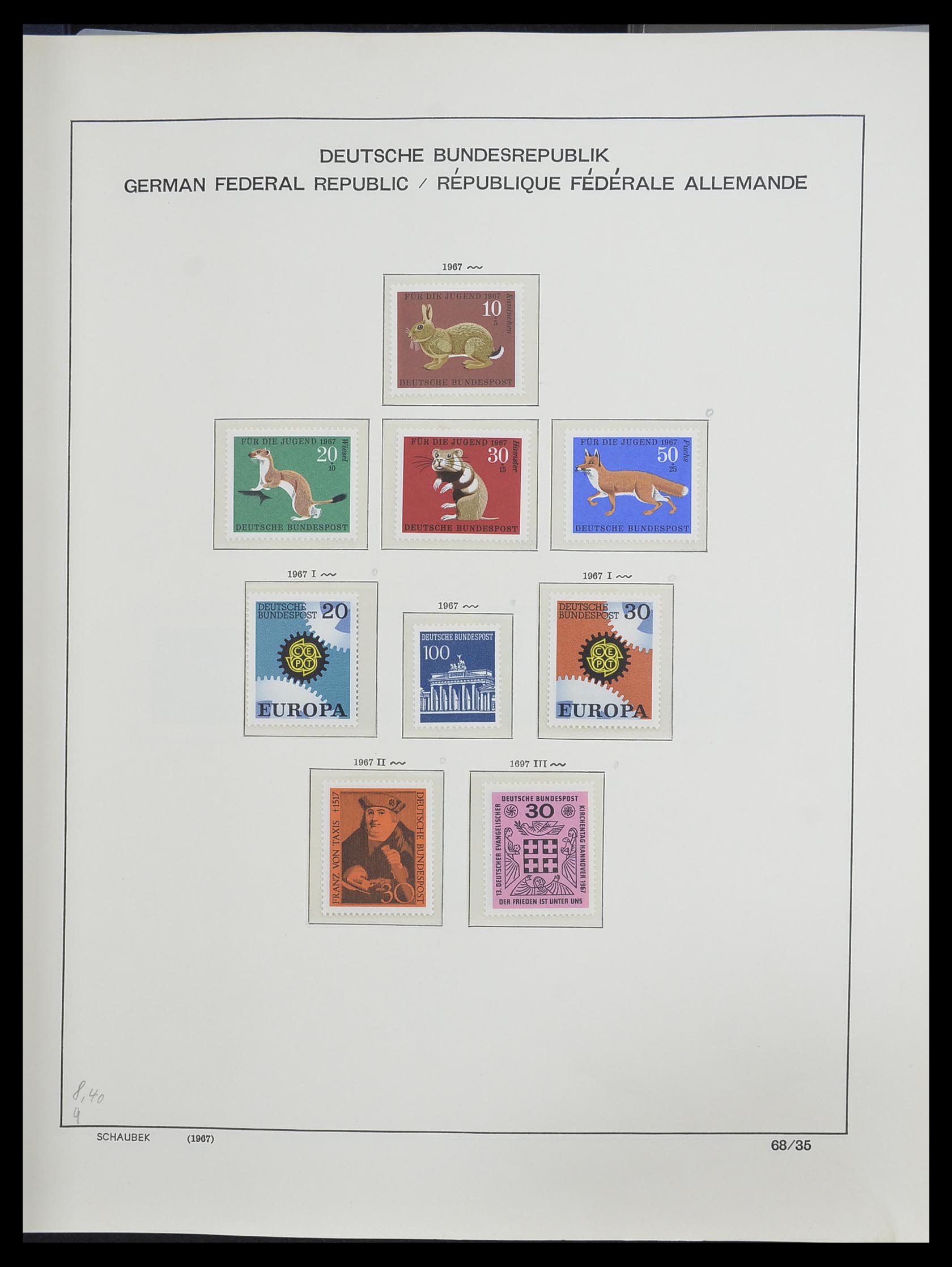 33276 055 - Postzegelverzameling 33276 Bundespost 1949-1995.