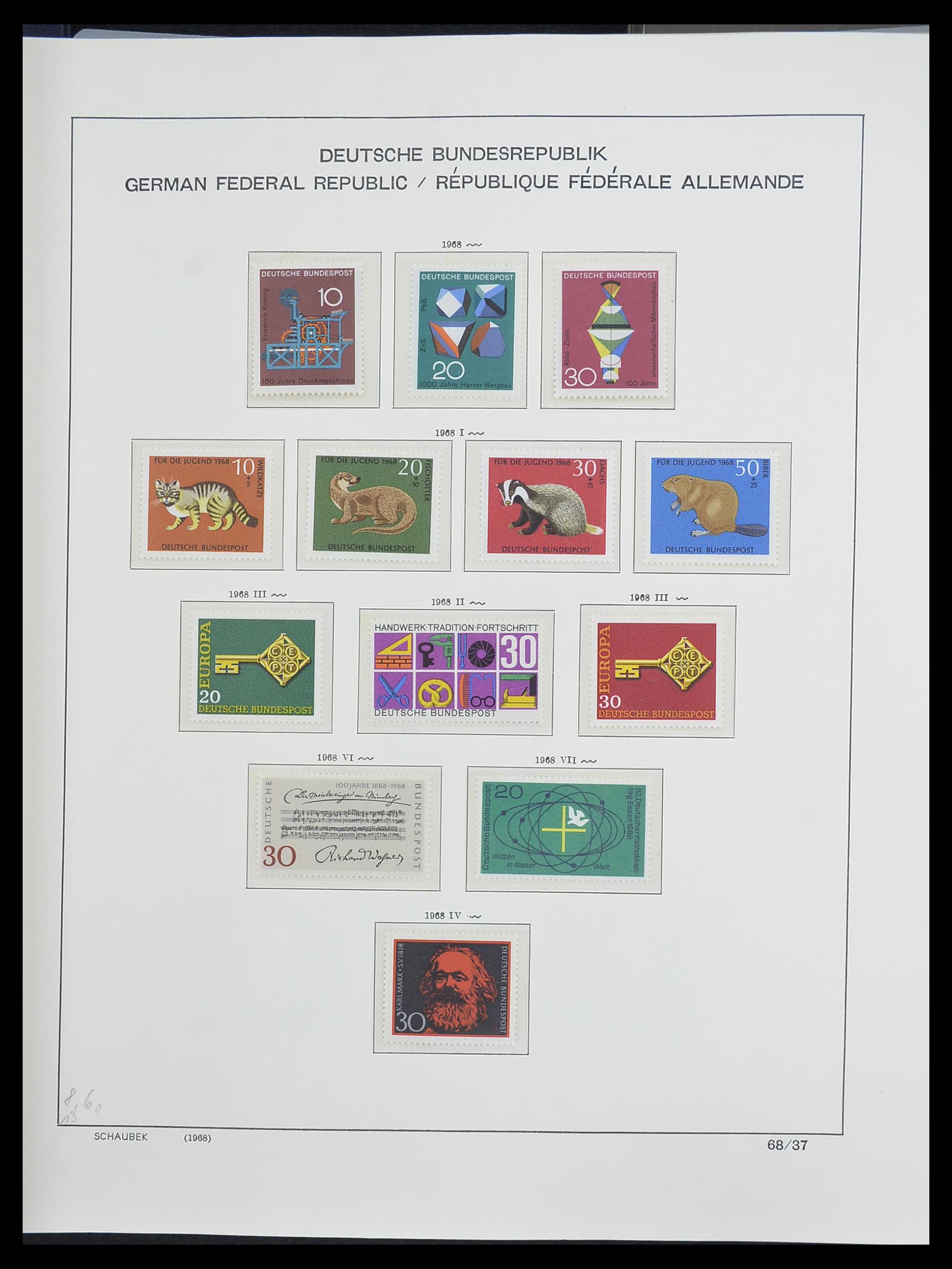 33276 057 - Postzegelverzameling 33276 Bundespost 1949-1995.