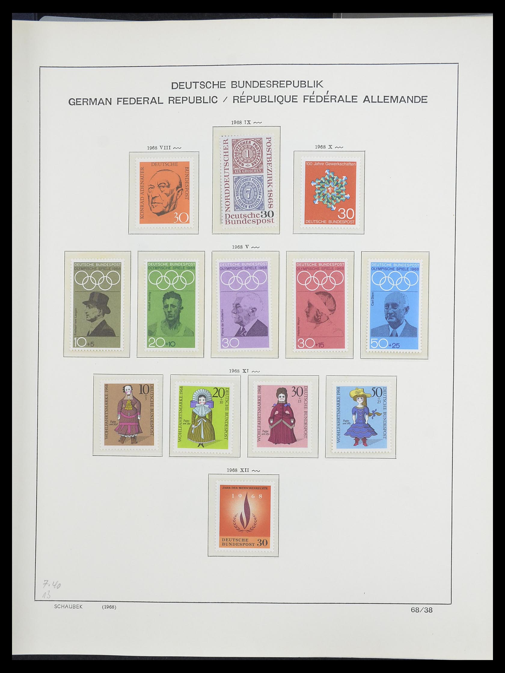 33276 060 - Postzegelverzameling 33276 Bundespost 1949-1995.
