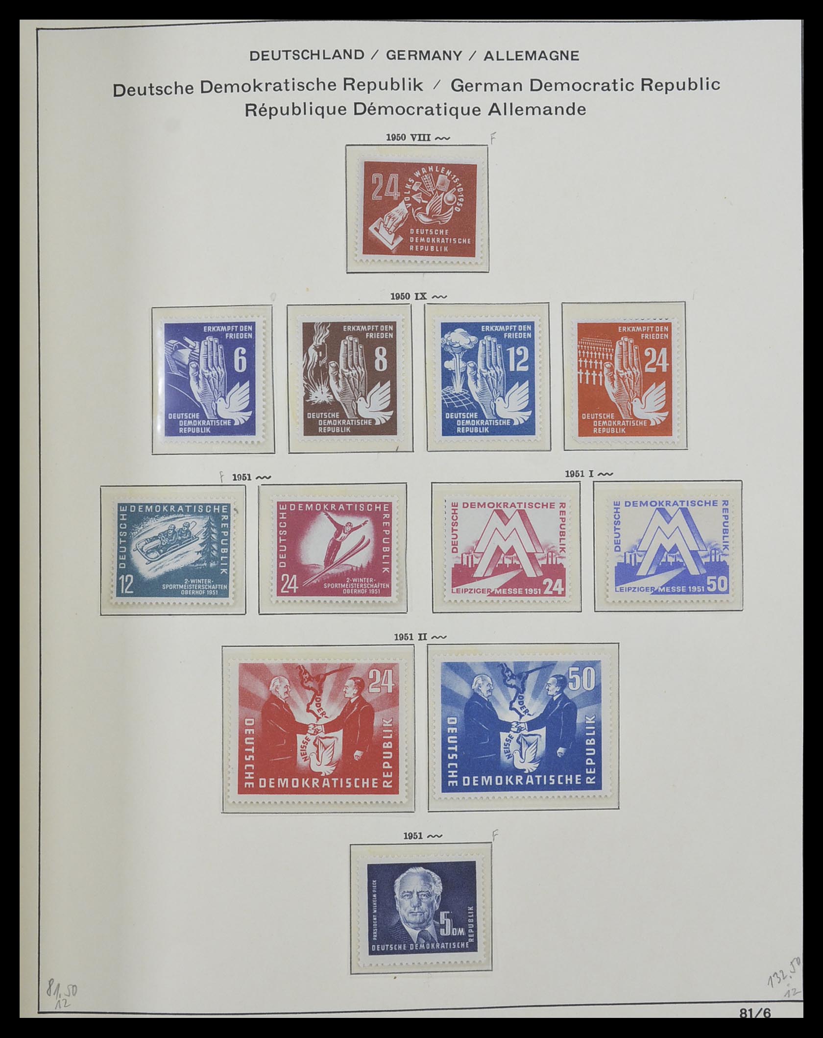 33281 036 - Stamp collection 33281 DDR 1945-1990.