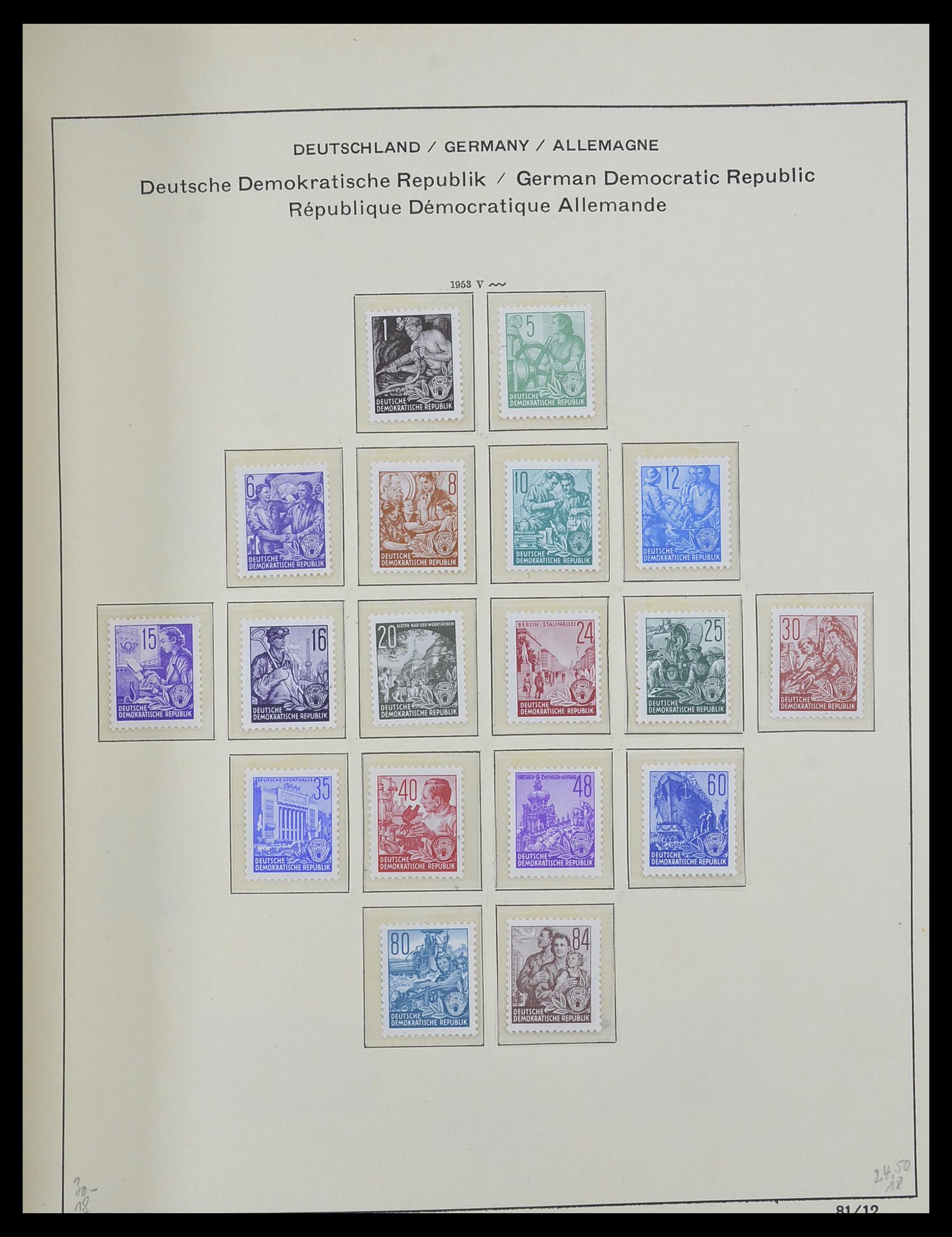 33281 054 - Stamp collection 33281 DDR 1945-1990.