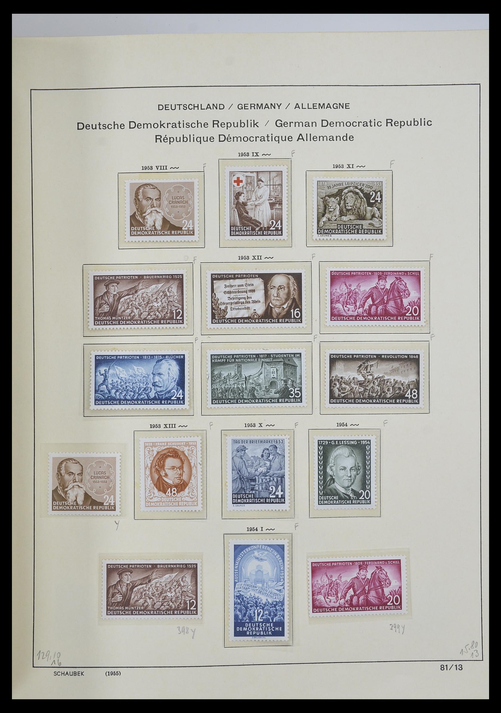 33281 055 - Stamp collection 33281 DDR 1945-1990.