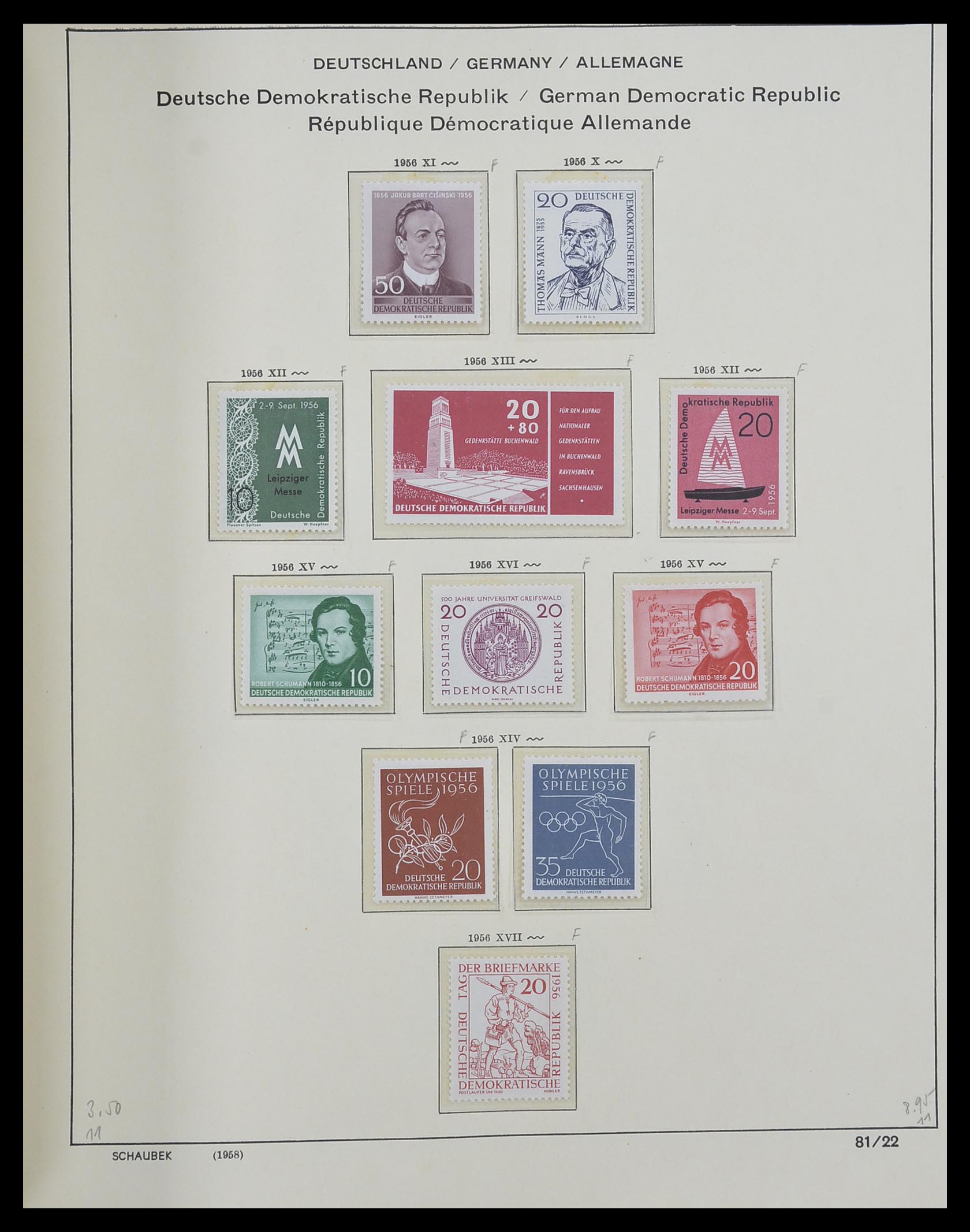 33281 070 - Stamp collection 33281 DDR 1945-1990.