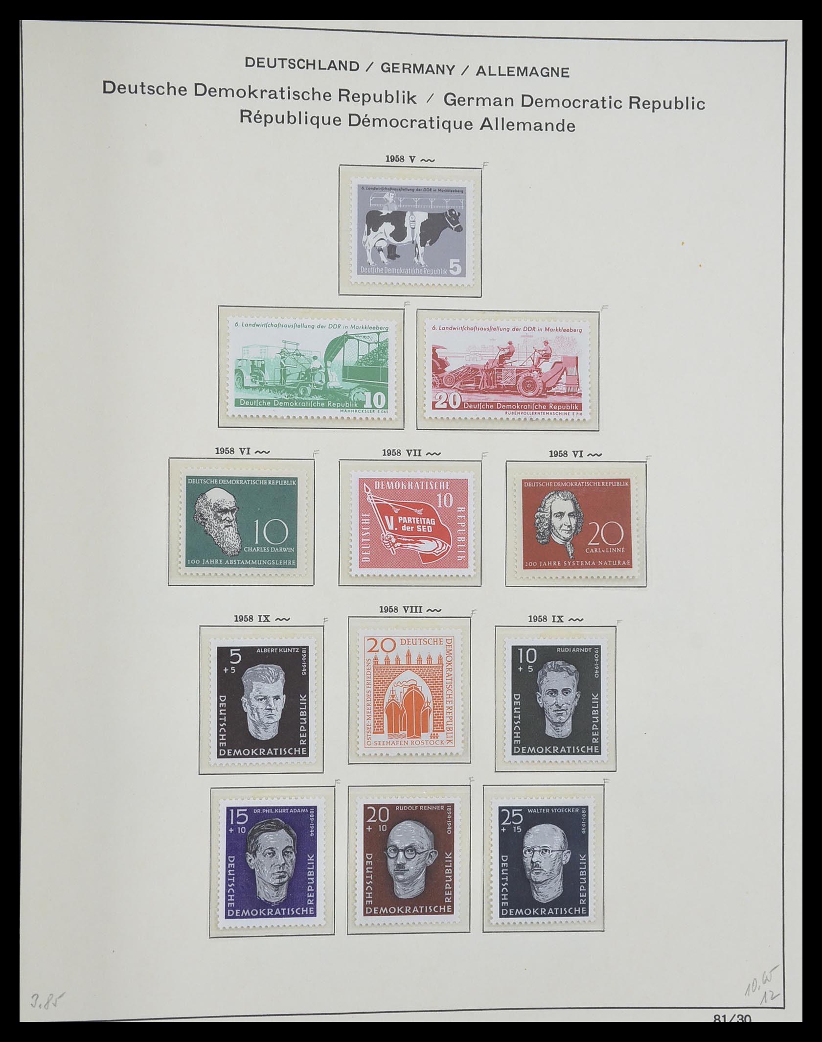 33281 095 - Stamp collection 33281 DDR 1945-1990.