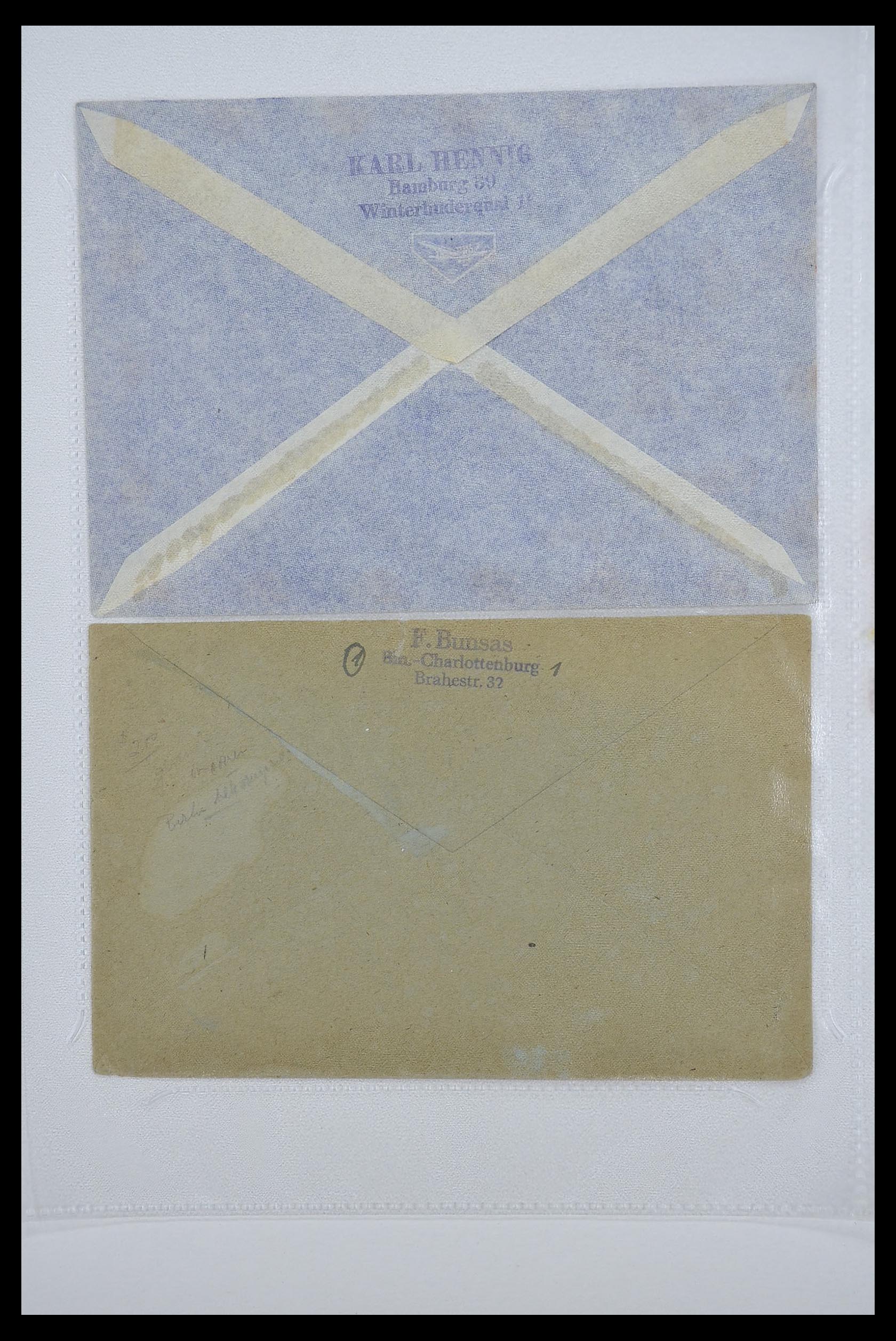 33290 002 - Postzegelverzameling 33290 Berlijn brieven 1948-1957.
