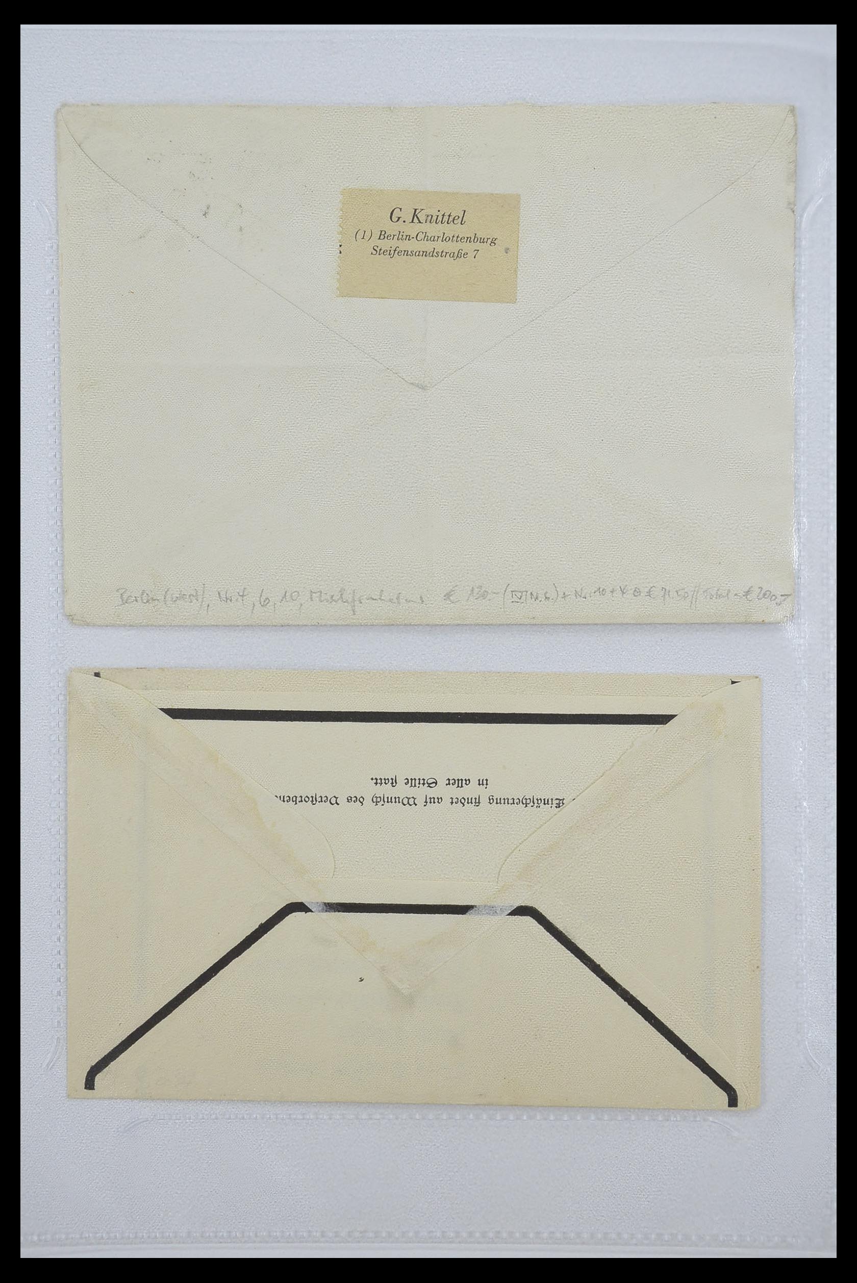 33290 004 - Postzegelverzameling 33290 Berlijn brieven 1948-1957.