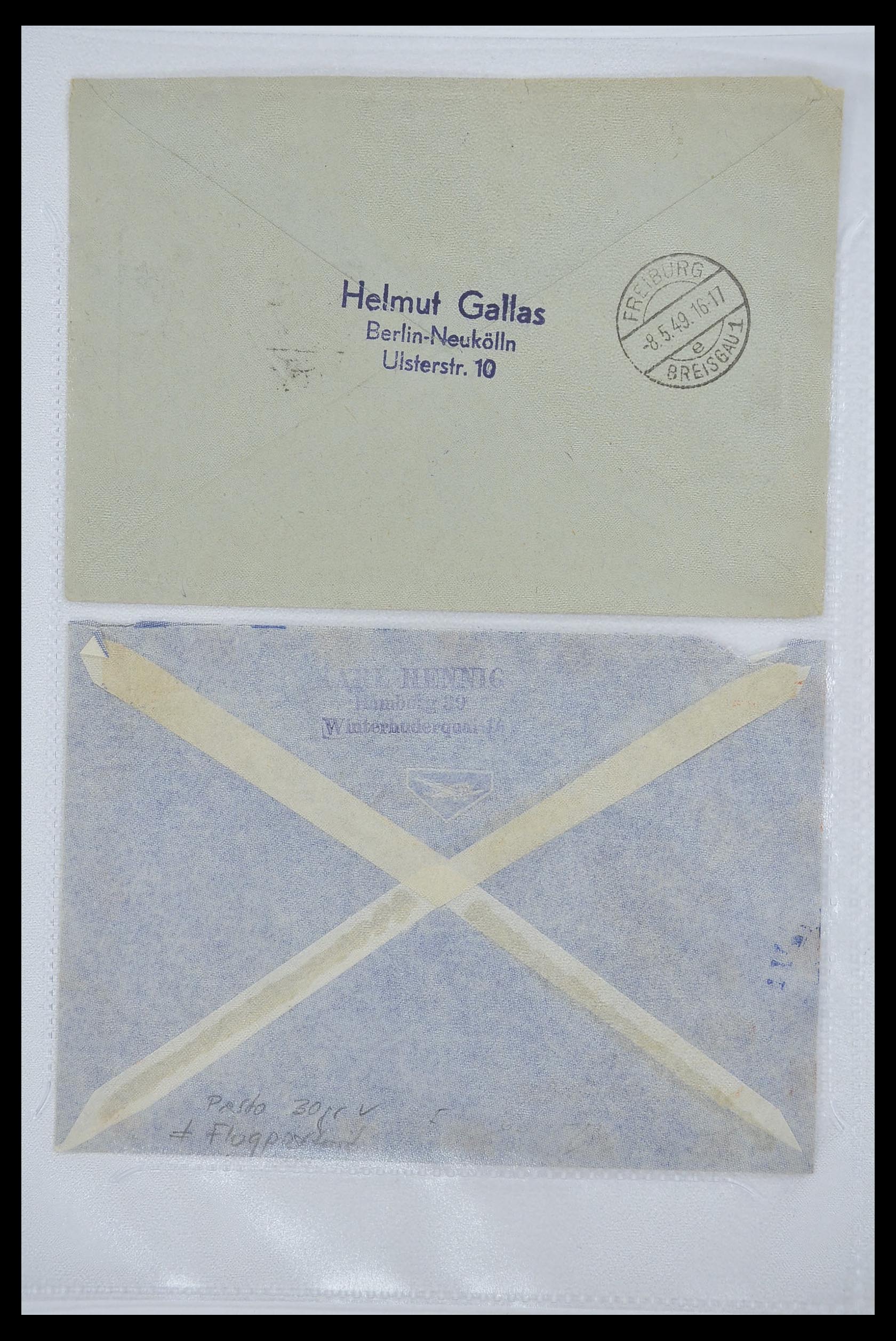 33290 006 - Postzegelverzameling 33290 Berlijn brieven 1948-1957.