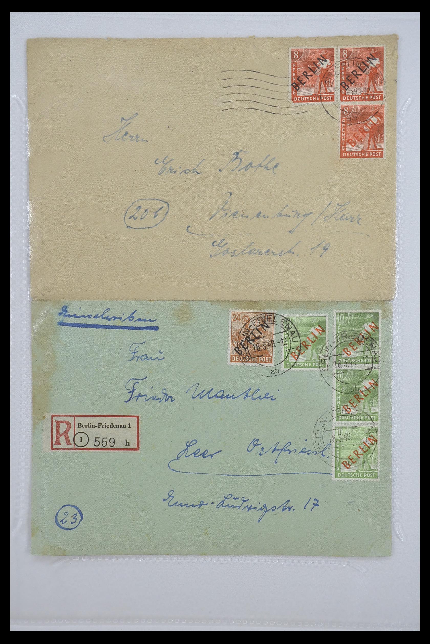 33290 009 - Stamp collection 33290 Berlin covers 1948-1957.