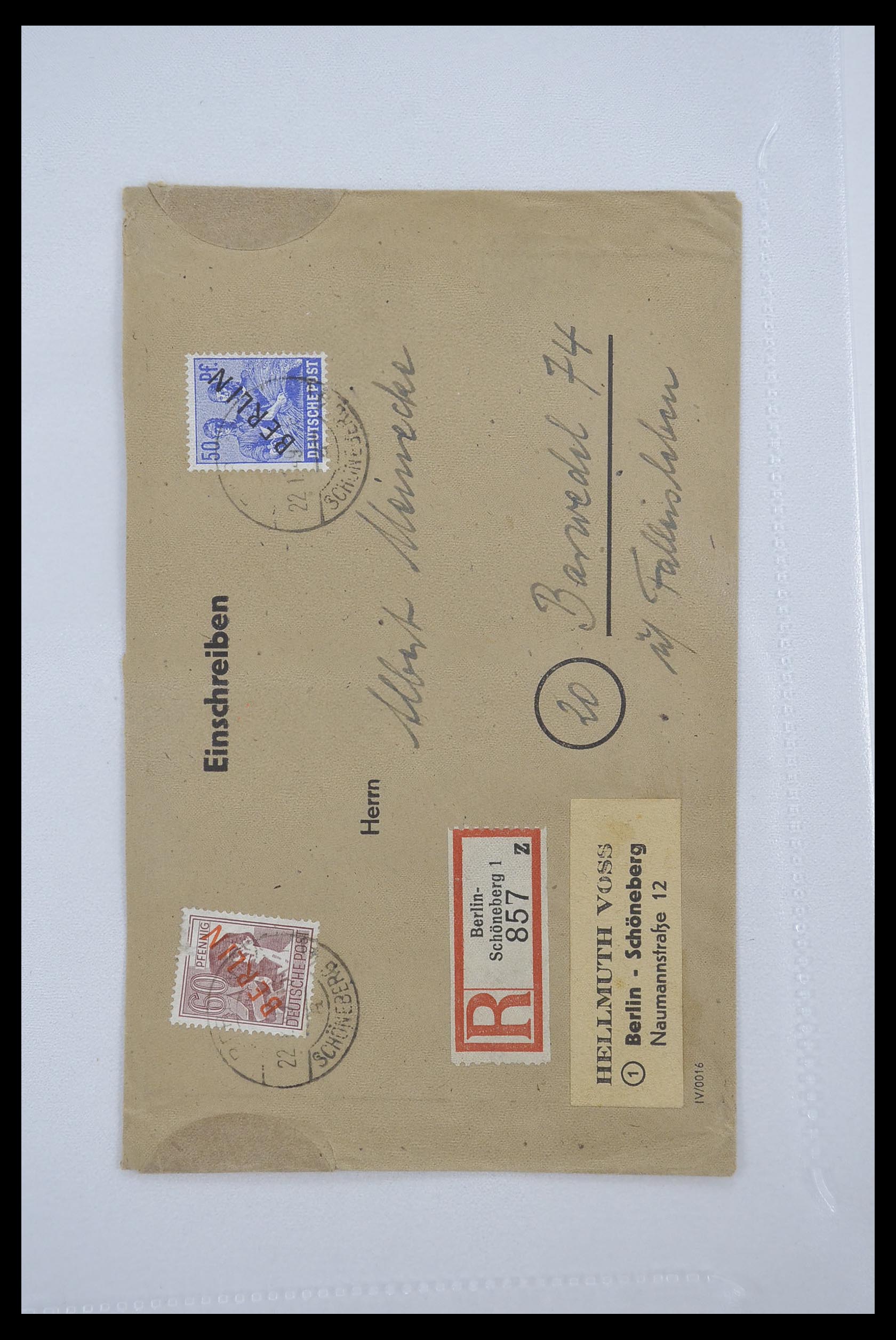 33290 011 - Postzegelverzameling 33290 Berlijn brieven 1948-1957.