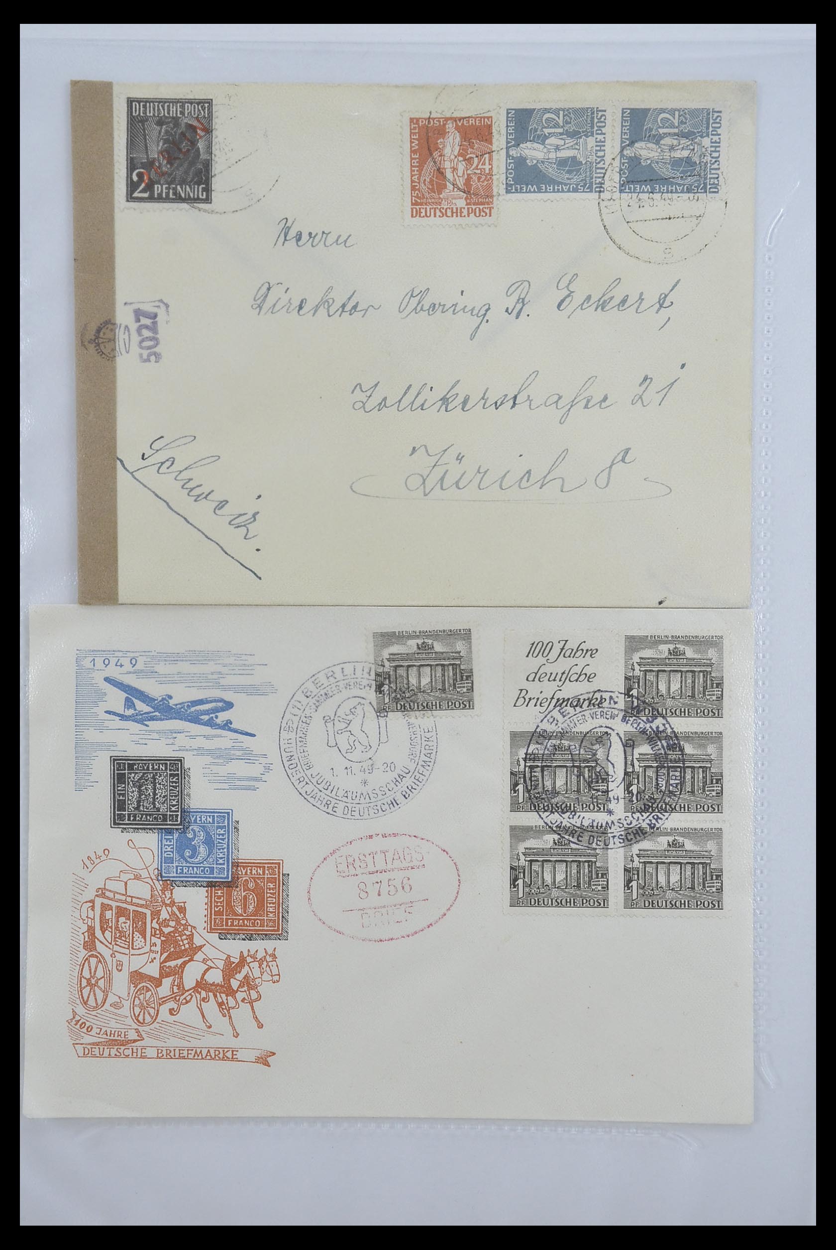 33290 015 - Postzegelverzameling 33290 Berlijn brieven 1948-1957.
