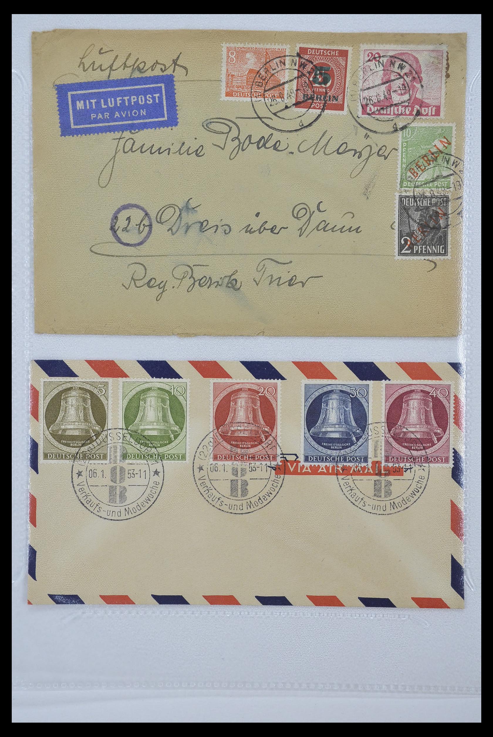 33290 027 - Postzegelverzameling 33290 Berlijn brieven 1948-1957.