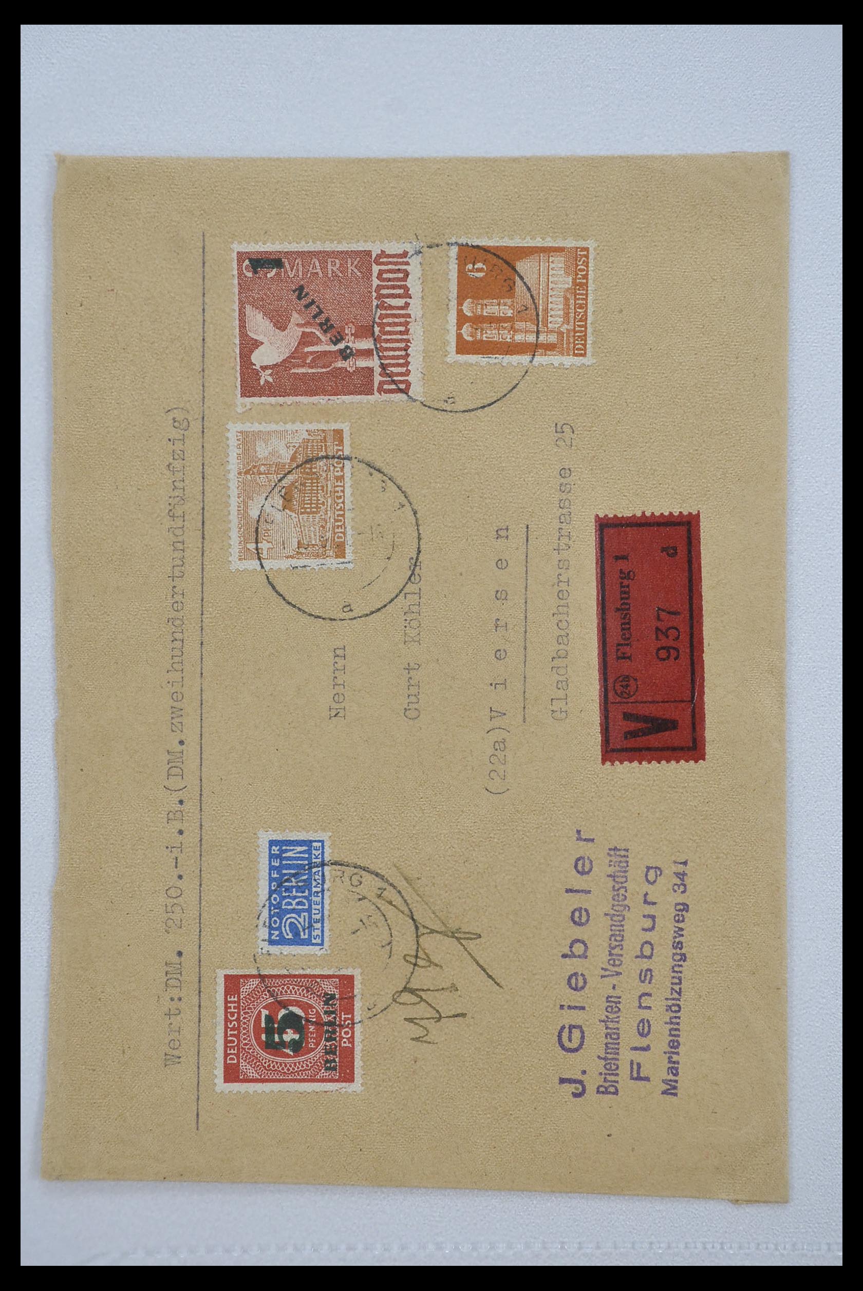 33290 029 - Postzegelverzameling 33290 Berlijn brieven 1948-1957.