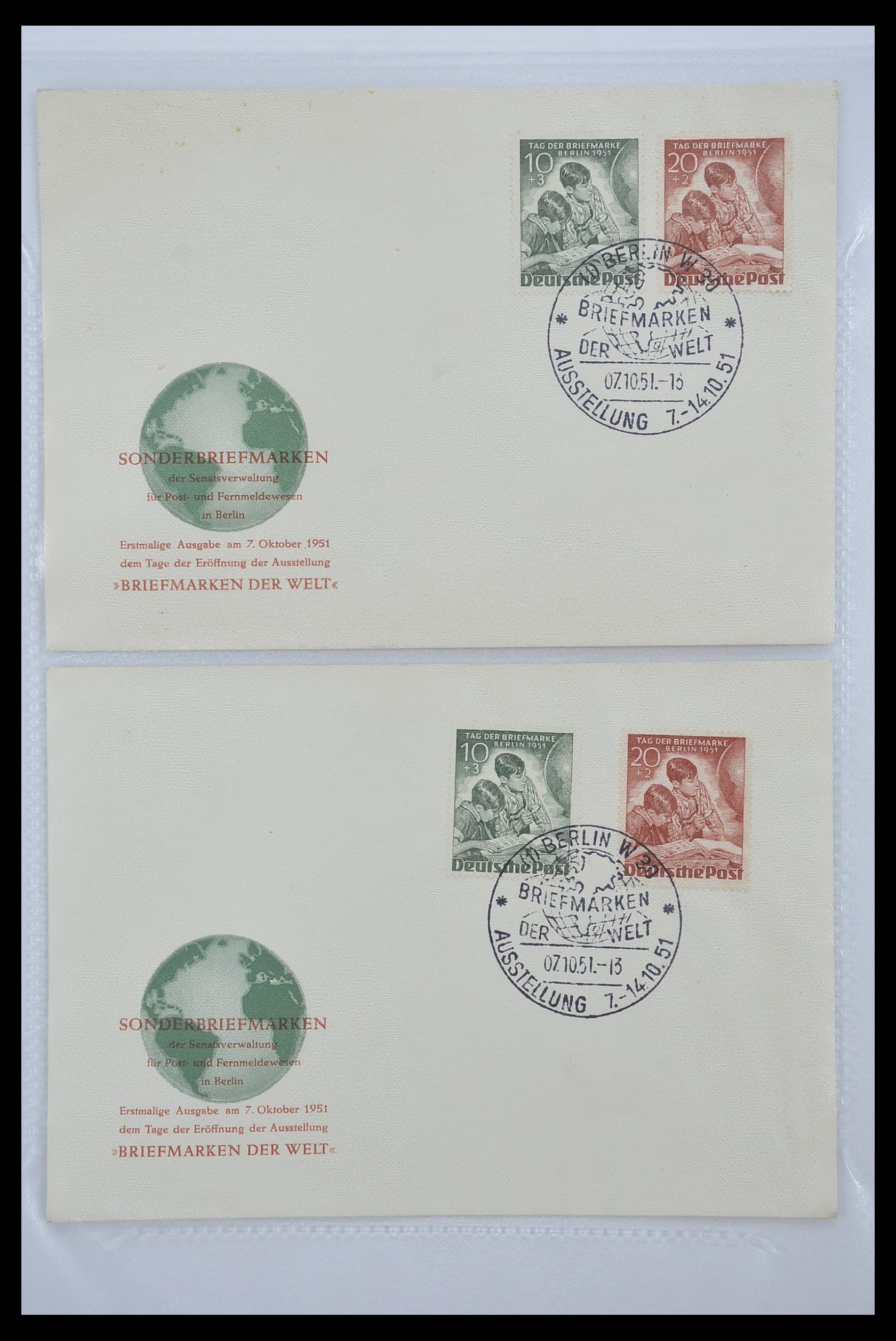 33290 043 - Postzegelverzameling 33290 Berlijn brieven 1948-1957.