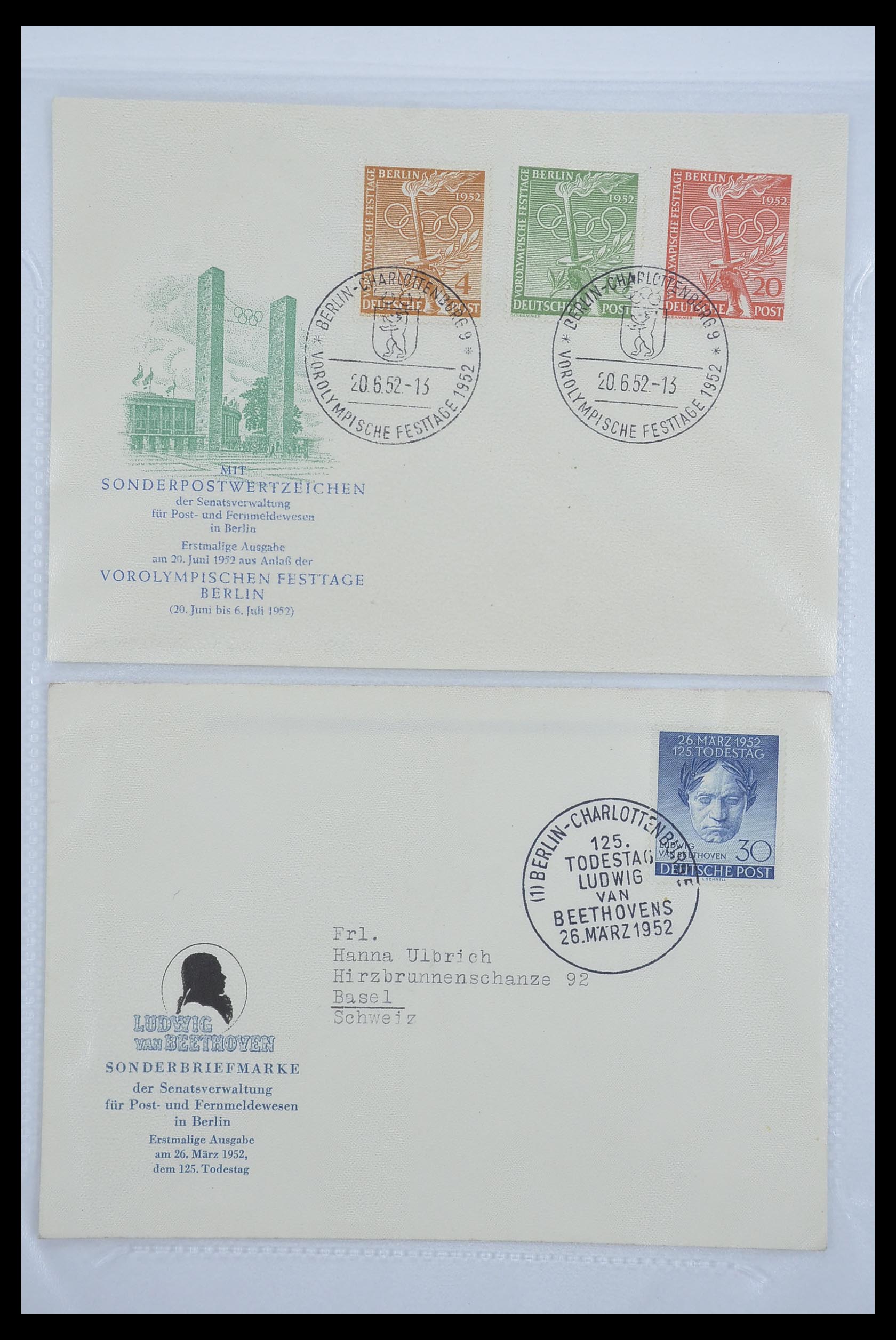 33290 047 - Postzegelverzameling 33290 Berlijn brieven 1948-1957.