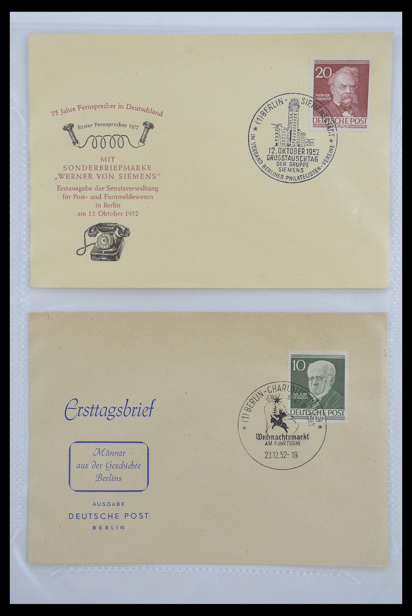 33290 049 - Postzegelverzameling 33290 Berlijn brieven 1948-1957.