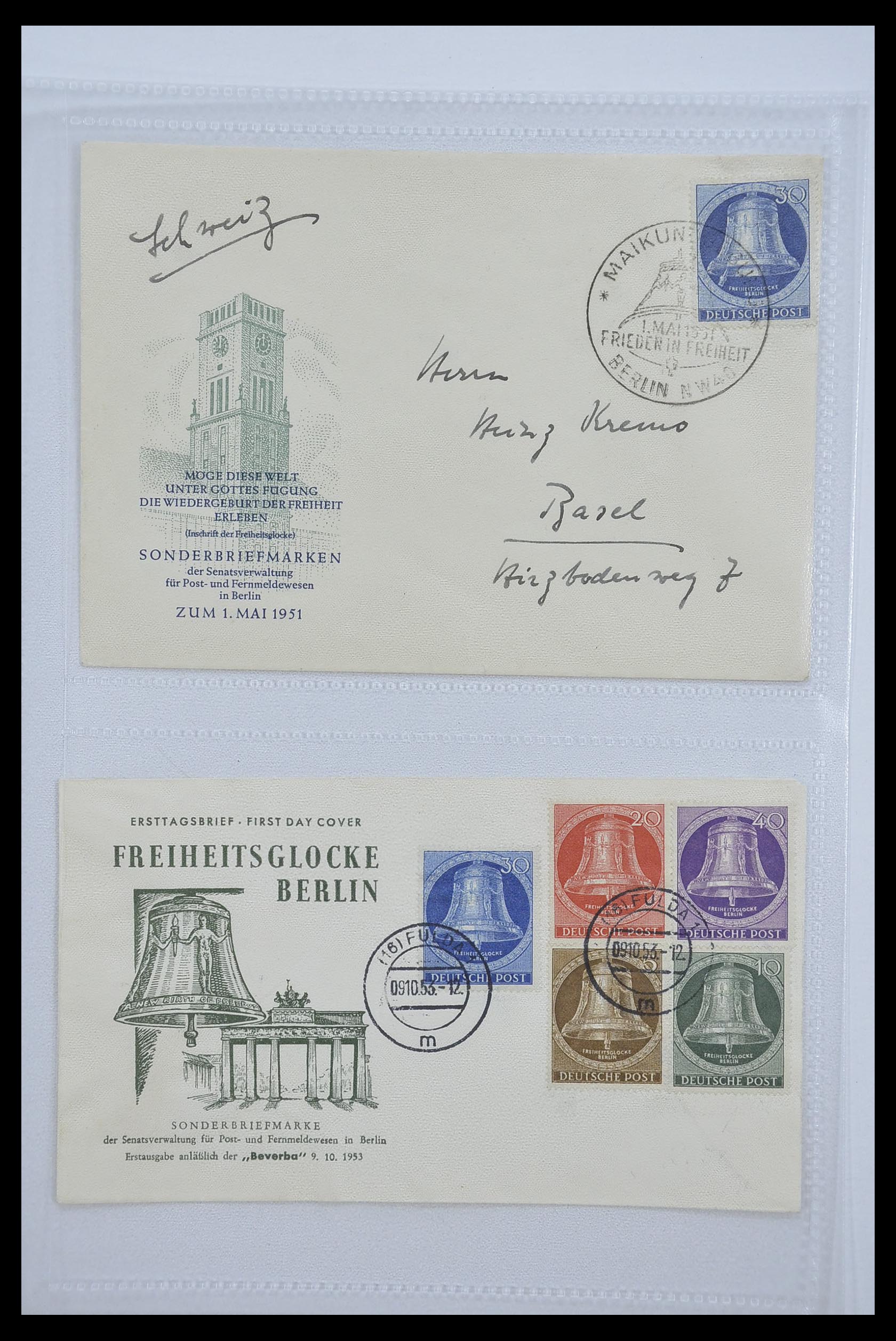 33290 061 - Stamp collection 33290 Berlin covers 1948-1957.