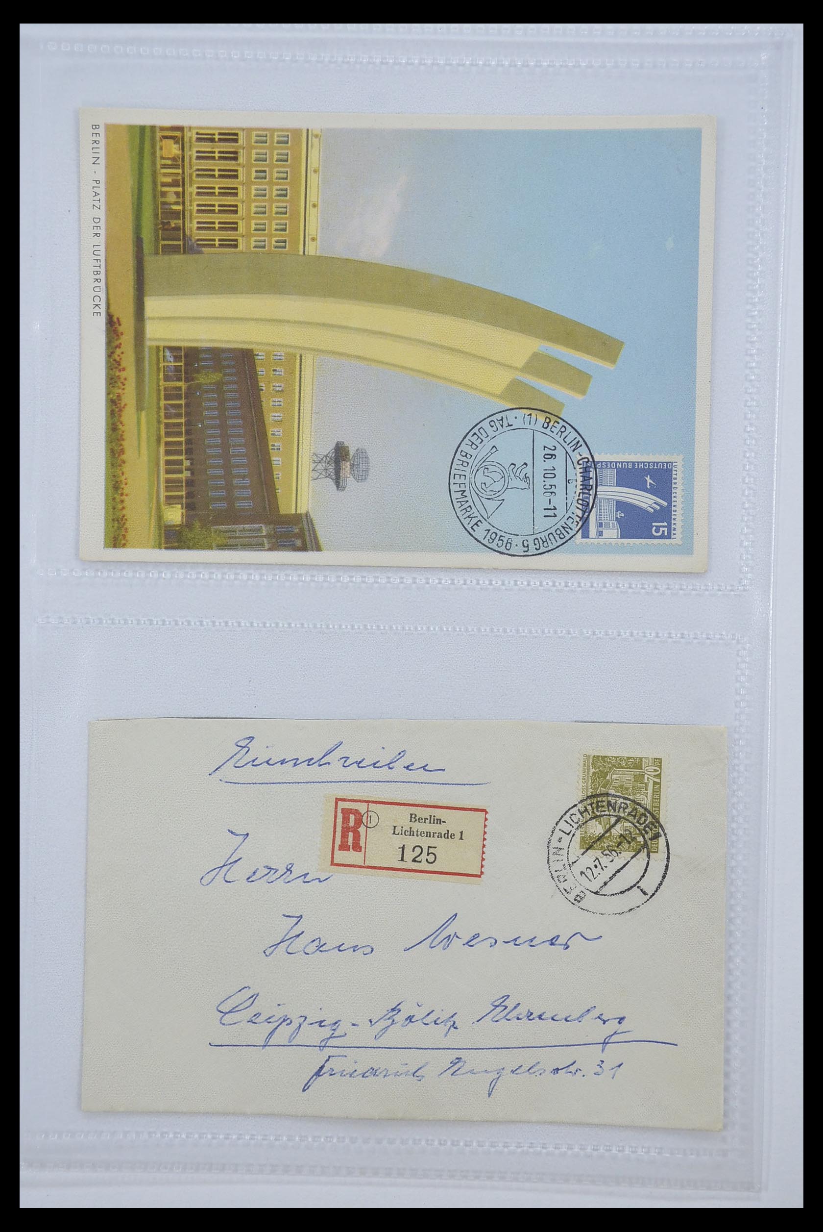 33290 067 - Stamp collection 33290 Berlin covers 1948-1957.