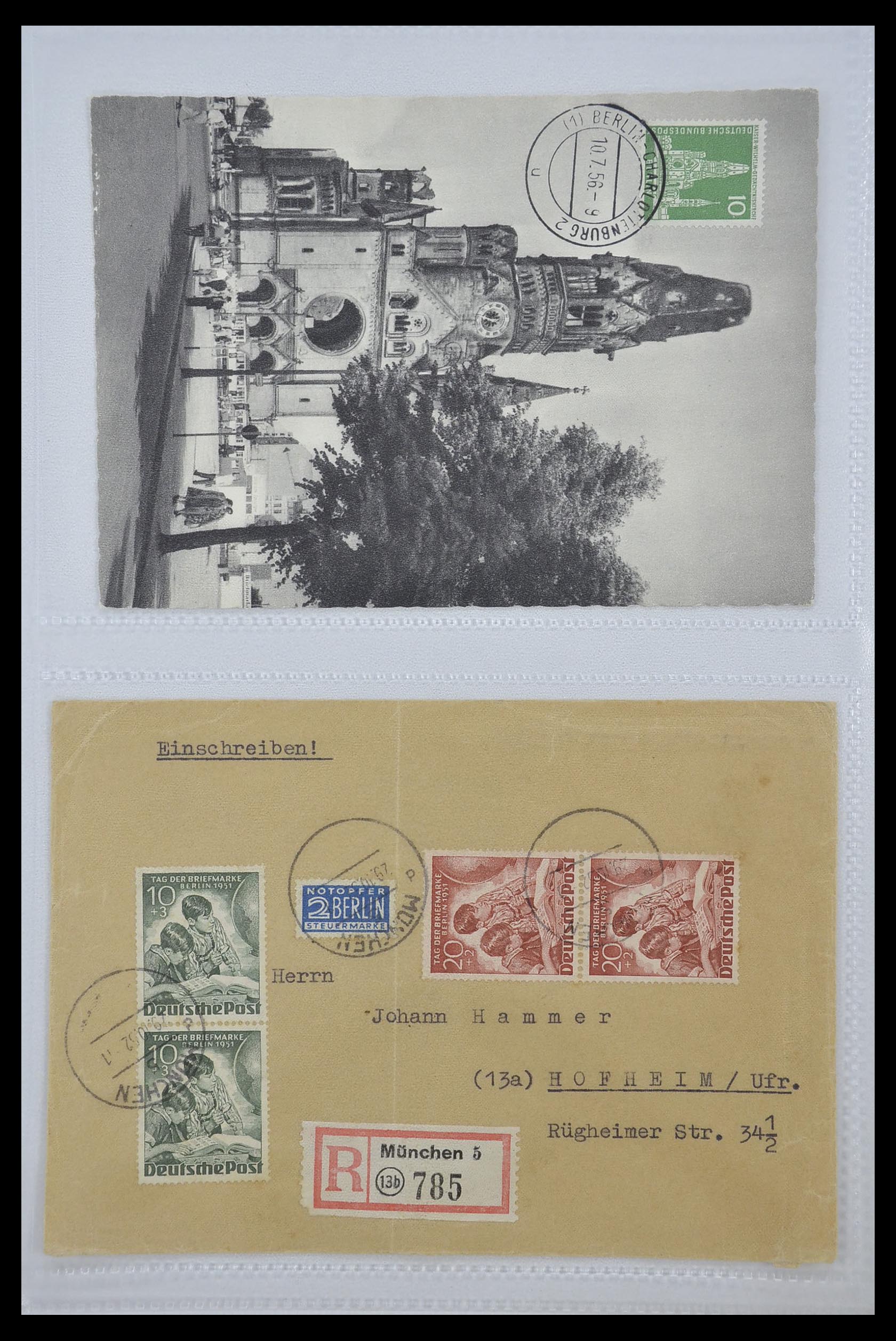 33290 071 - Stamp collection 33290 Berlin covers 1948-1957.