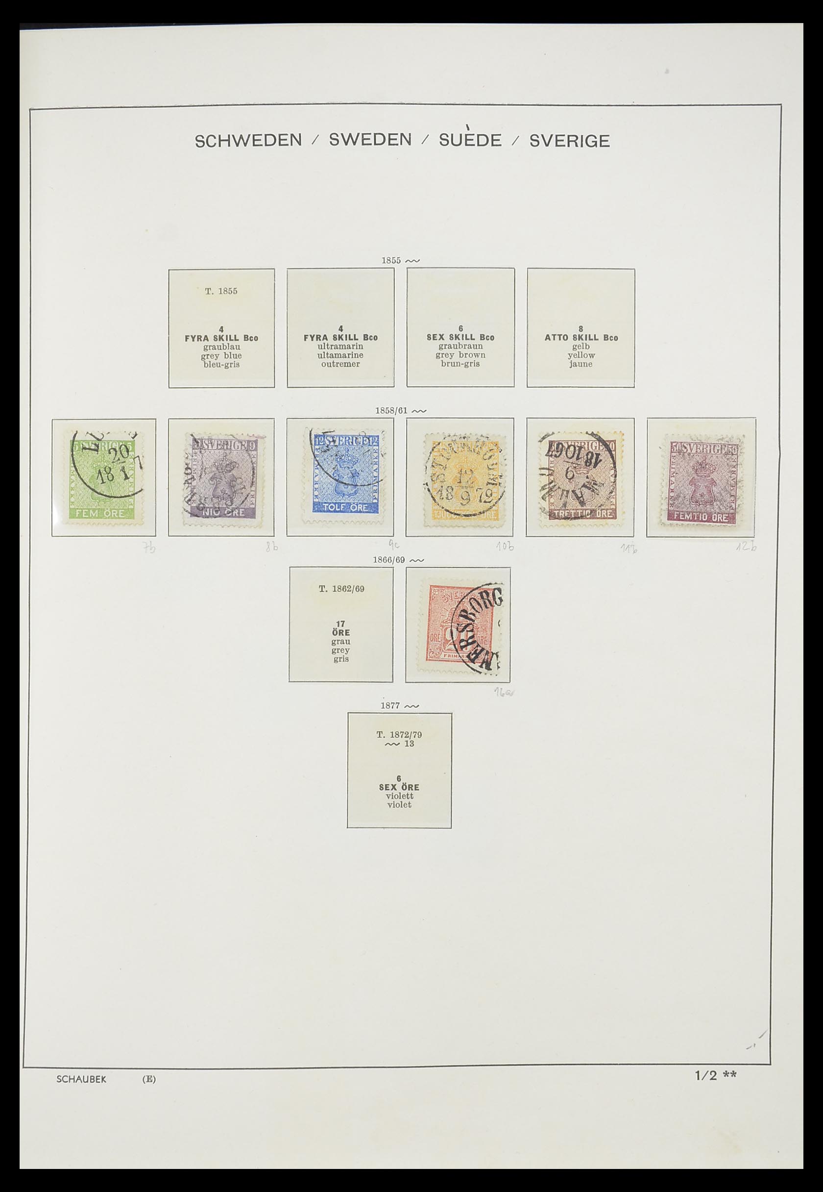 33293 002 - Postzegelverzameling 33293 Zweden 1855-1996.