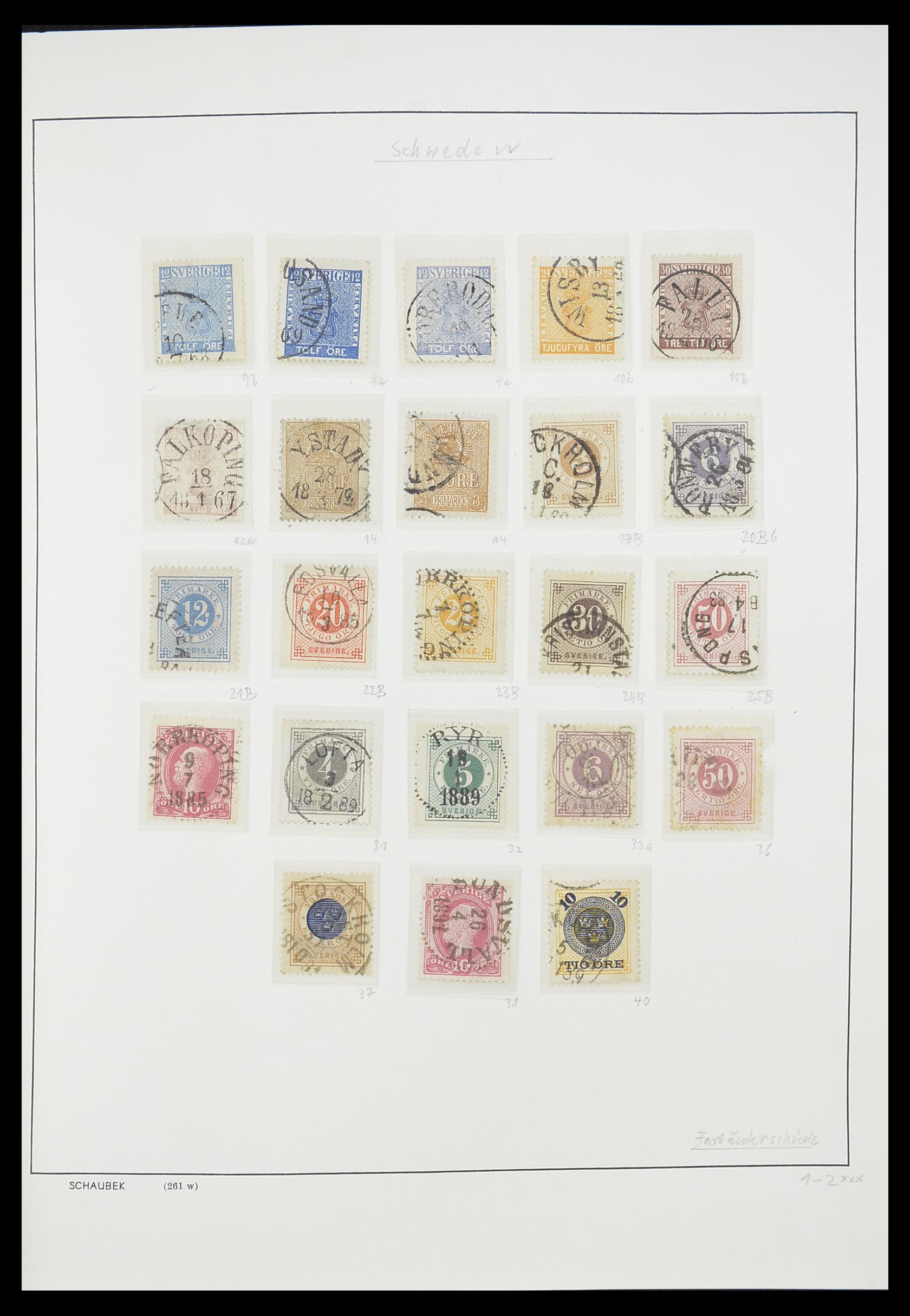 33293 004 - Postzegelverzameling 33293 Zweden 1855-1996.
