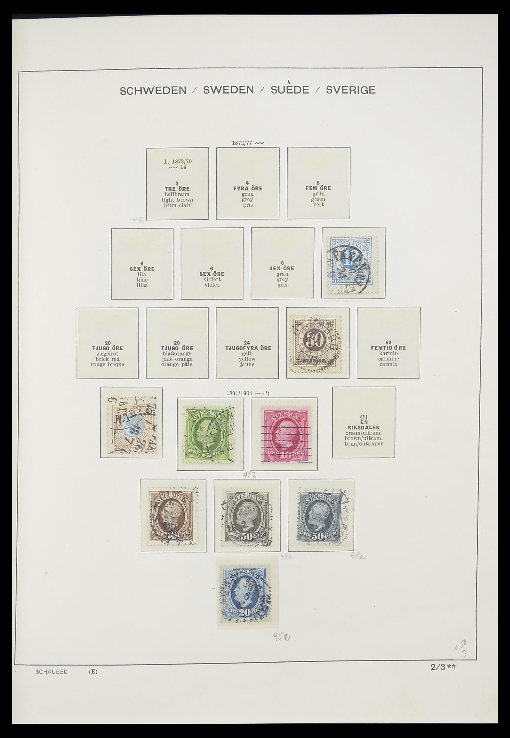 33293 006 - Postzegelverzameling 33293 Zweden 1855-1996.