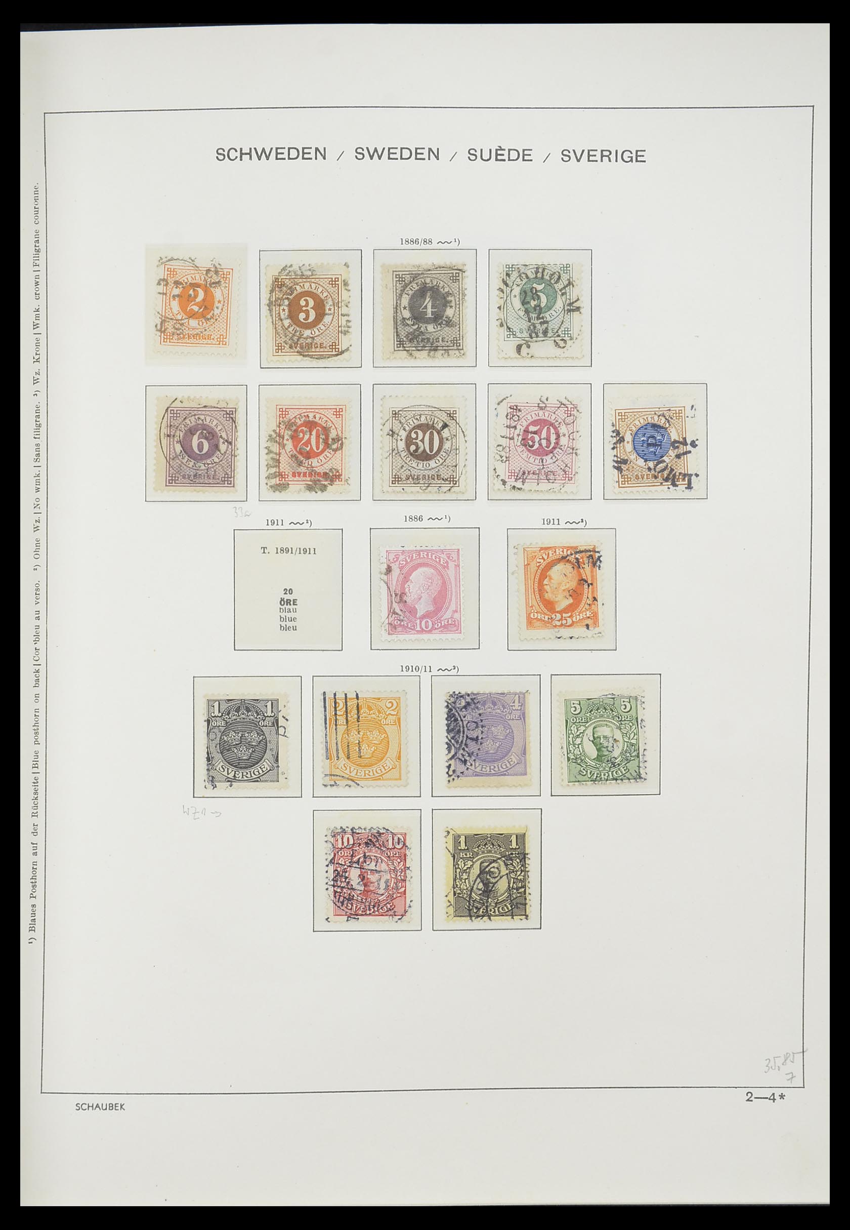 33293 008 - Postzegelverzameling 33293 Zweden 1855-1996.