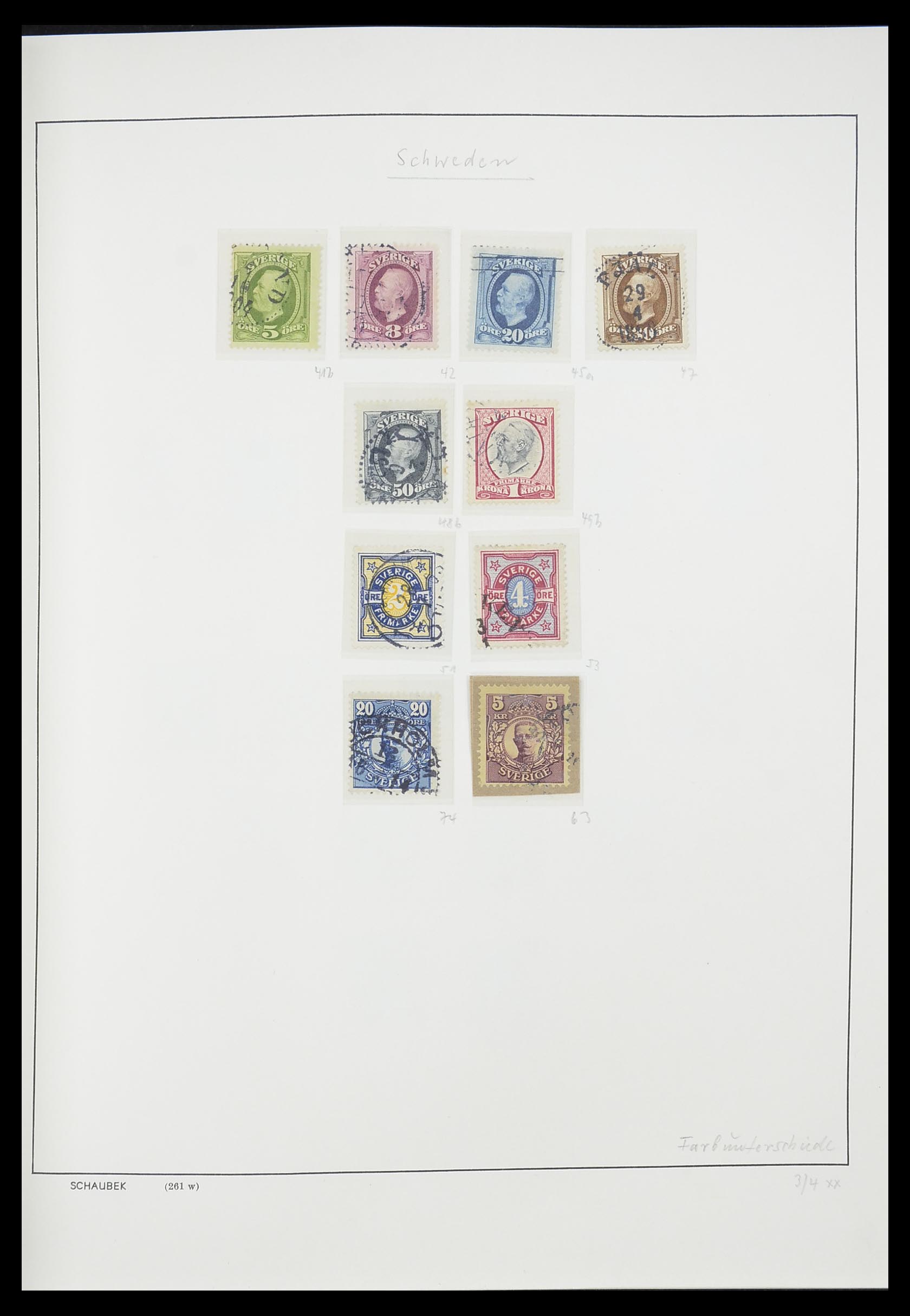 33293 009 - Postzegelverzameling 33293 Zweden 1855-1996.