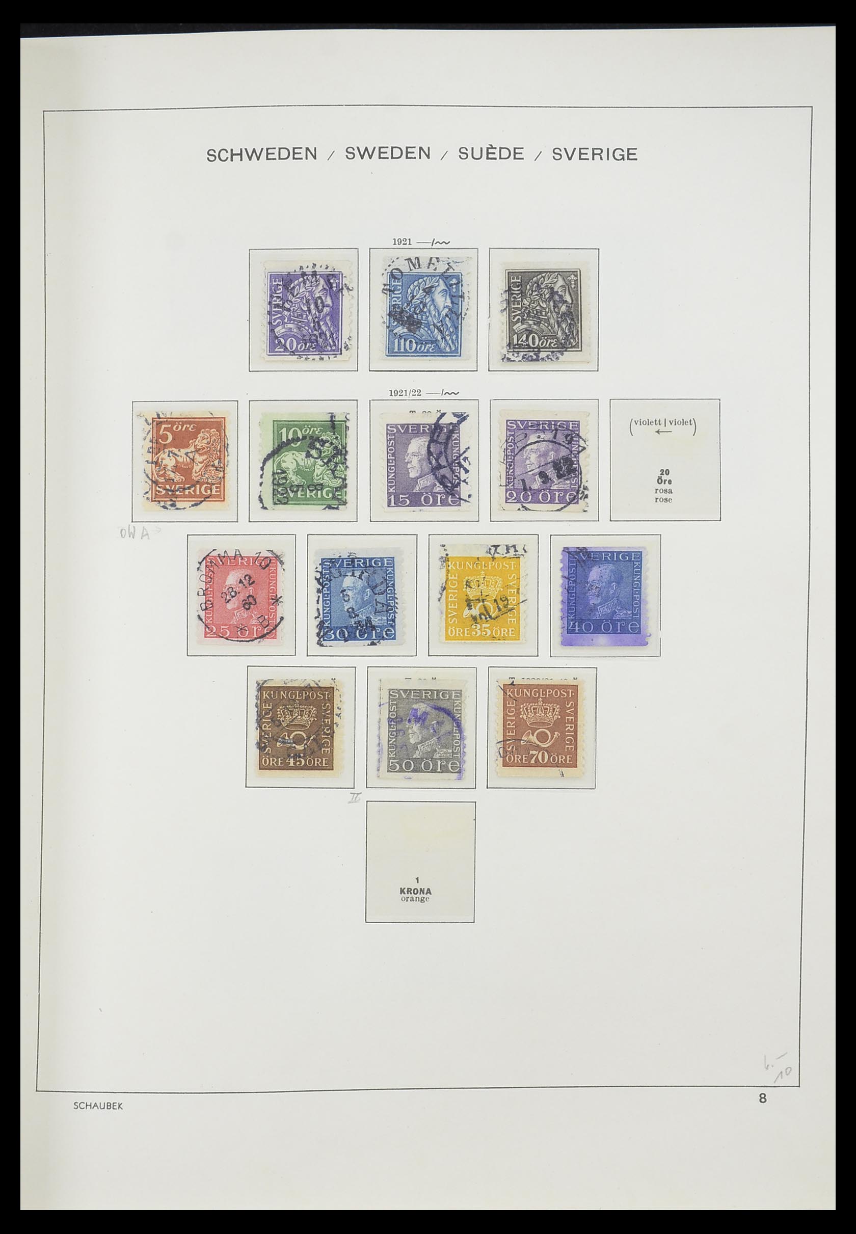 33293 014 - Postzegelverzameling 33293 Zweden 1855-1996.
