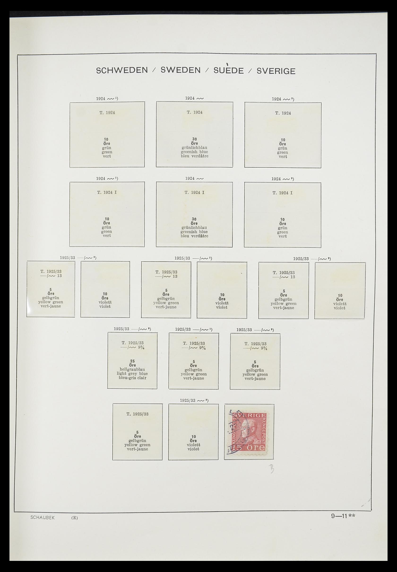 33293 017 - Postzegelverzameling 33293 Zweden 1855-1996.