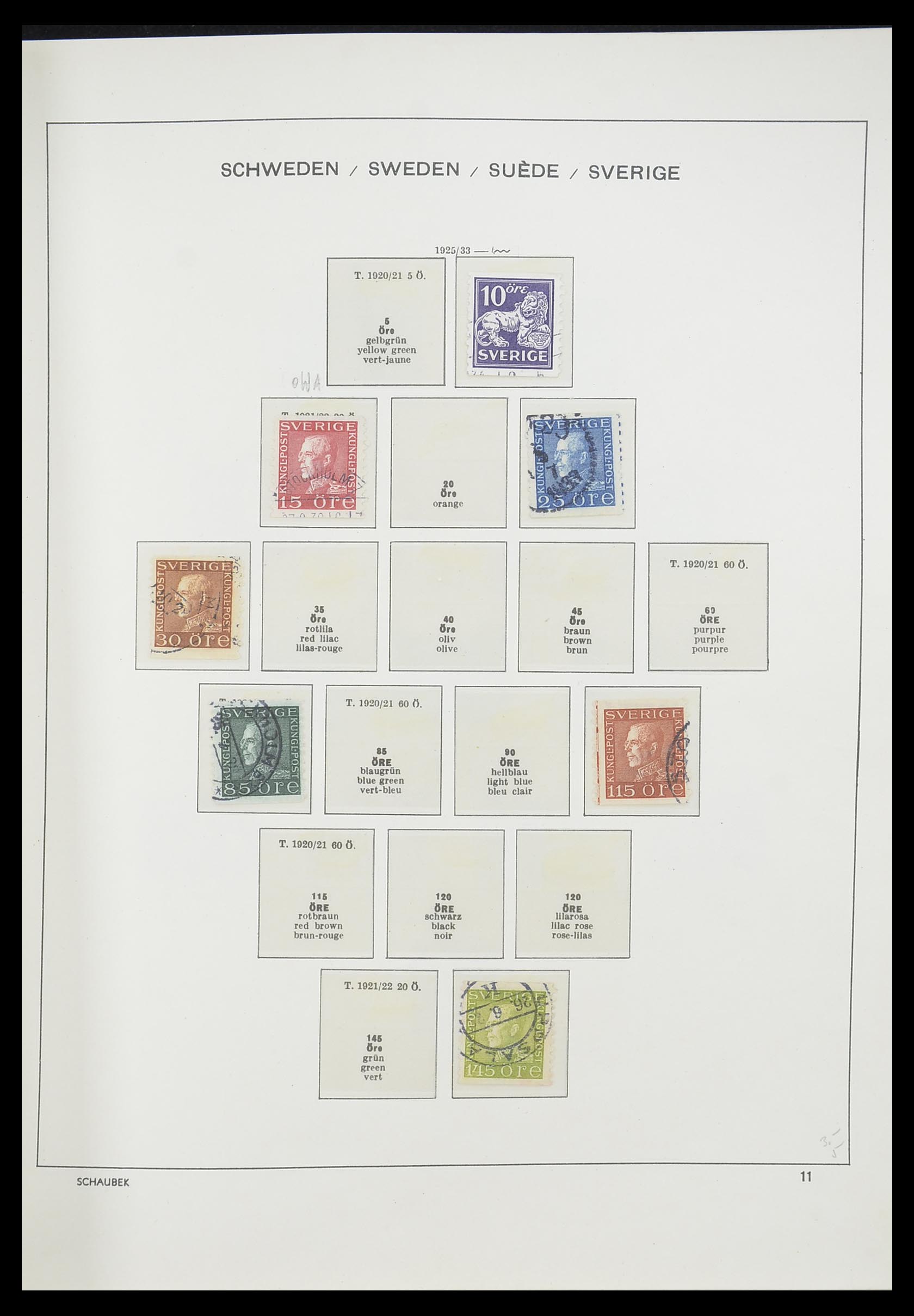 33293 018 - Postzegelverzameling 33293 Zweden 1855-1996.