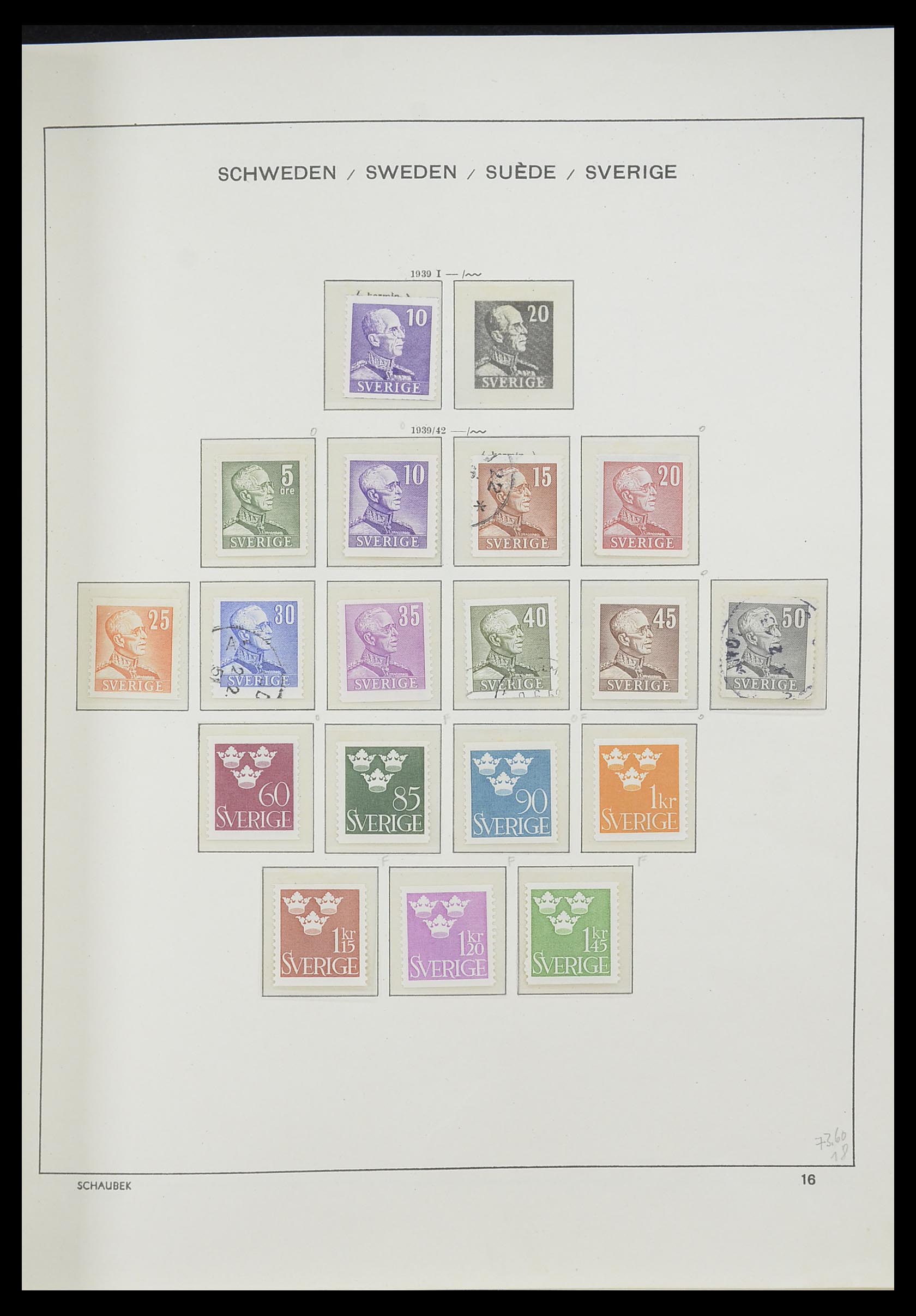 33293 026 - Postzegelverzameling 33293 Zweden 1855-1996.