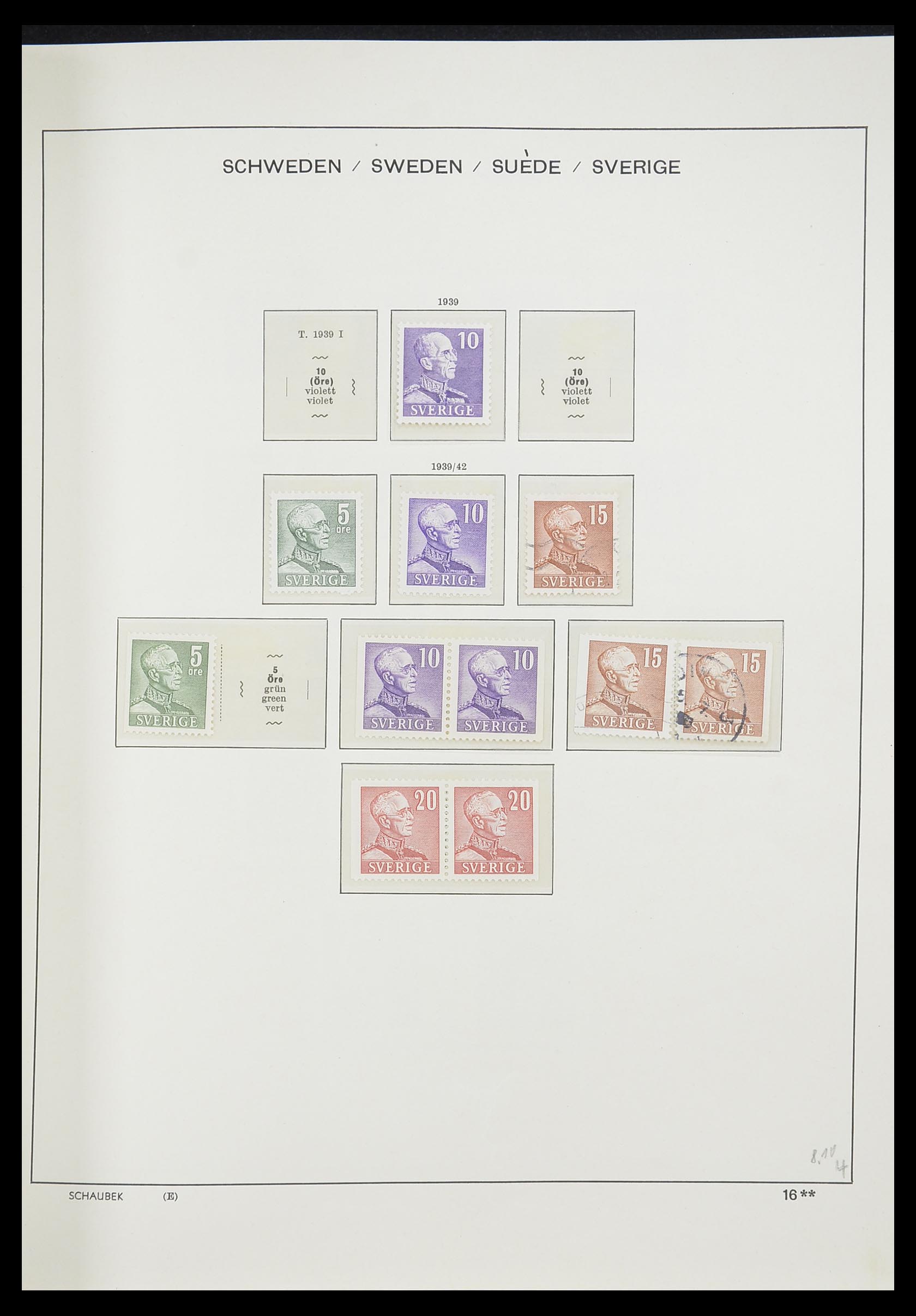 33293 027 - Postzegelverzameling 33293 Zweden 1855-1996.