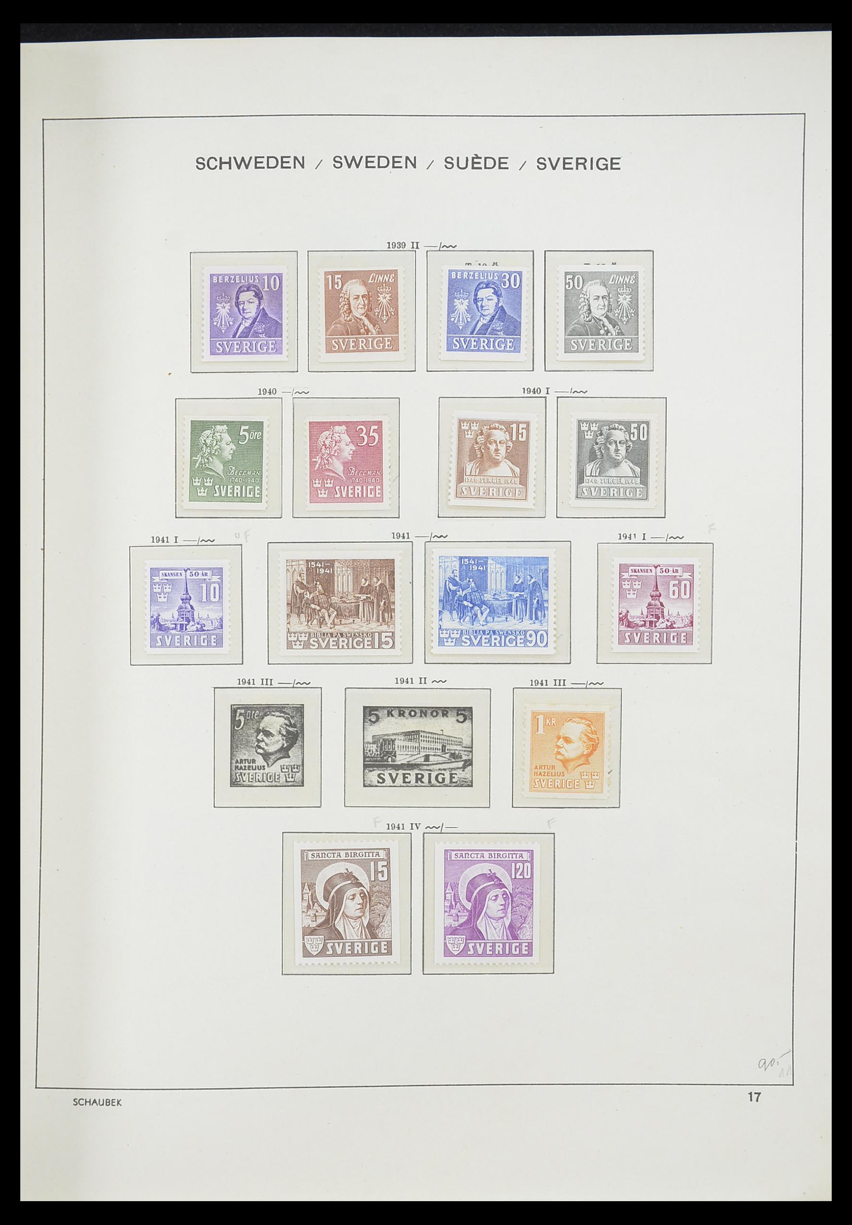 33293 028 - Postzegelverzameling 33293 Zweden 1855-1996.