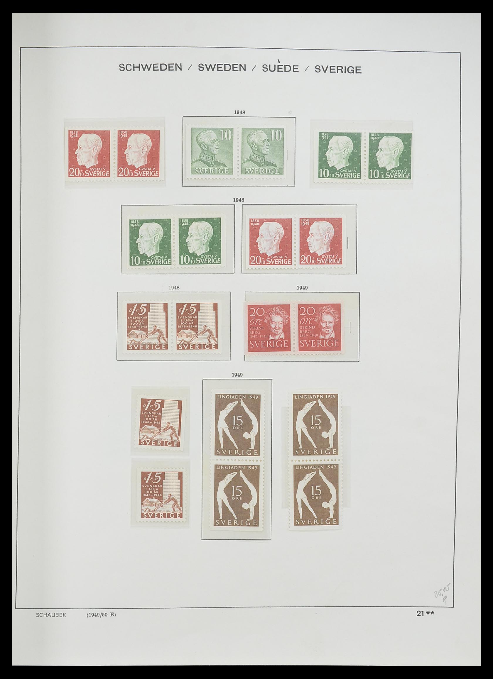 33293 036 - Postzegelverzameling 33293 Zweden 1855-1996.