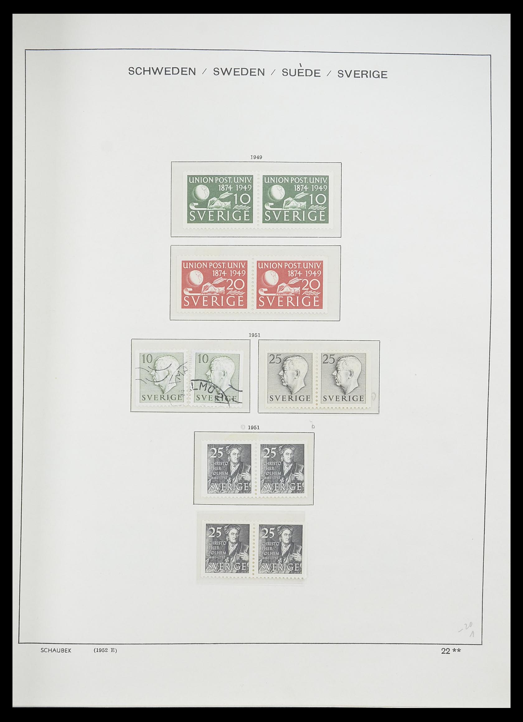 33293 038 - Postzegelverzameling 33293 Zweden 1855-1996.