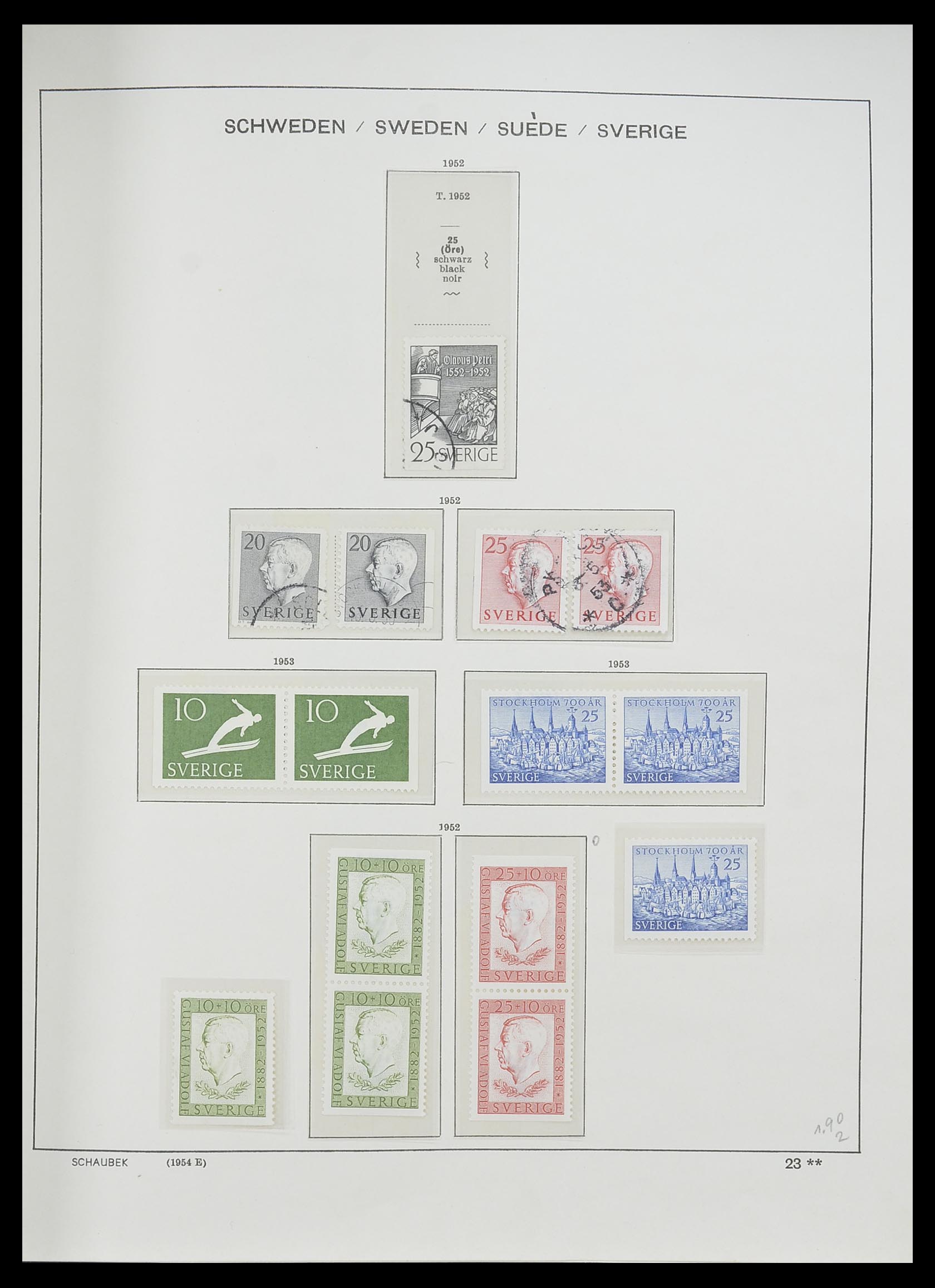 33293 040 - Postzegelverzameling 33293 Zweden 1855-1996.