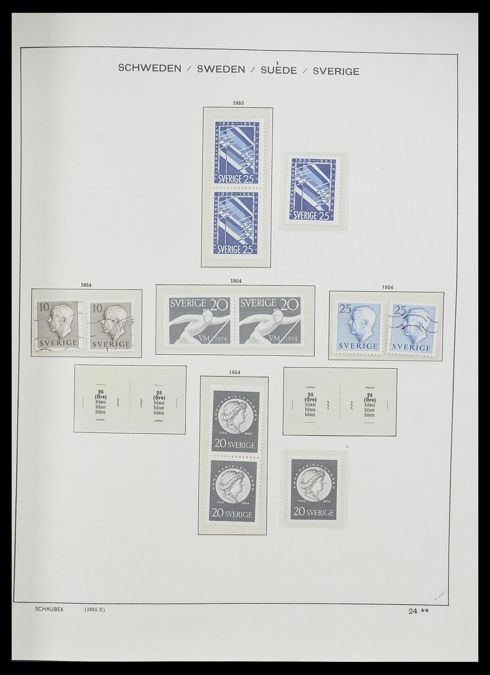 33293 042 - Postzegelverzameling 33293 Zweden 1855-1996.